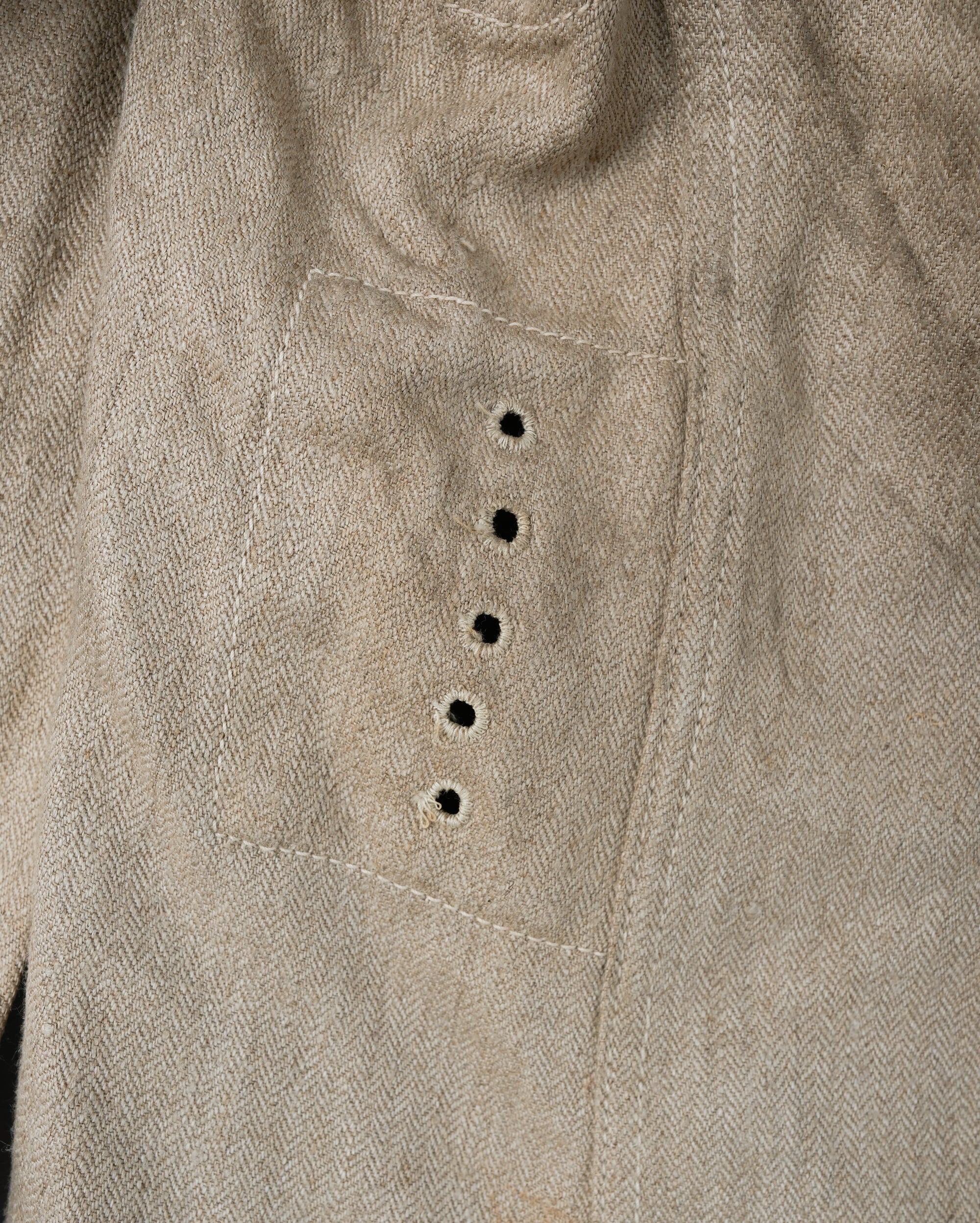 ［~40's］WWII German Air Force Drillich HBT Linen Work Jacket "Luftwaffe" "Dead Stock"