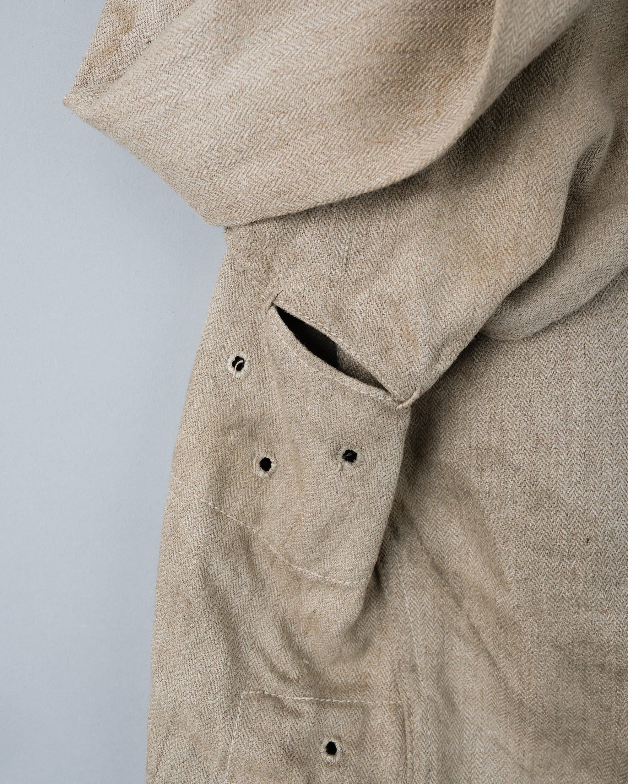 ［~40's］WWII German Air Force Drillich HBT Linen Work Jacket "Luftwaffe" "Dead Stock"