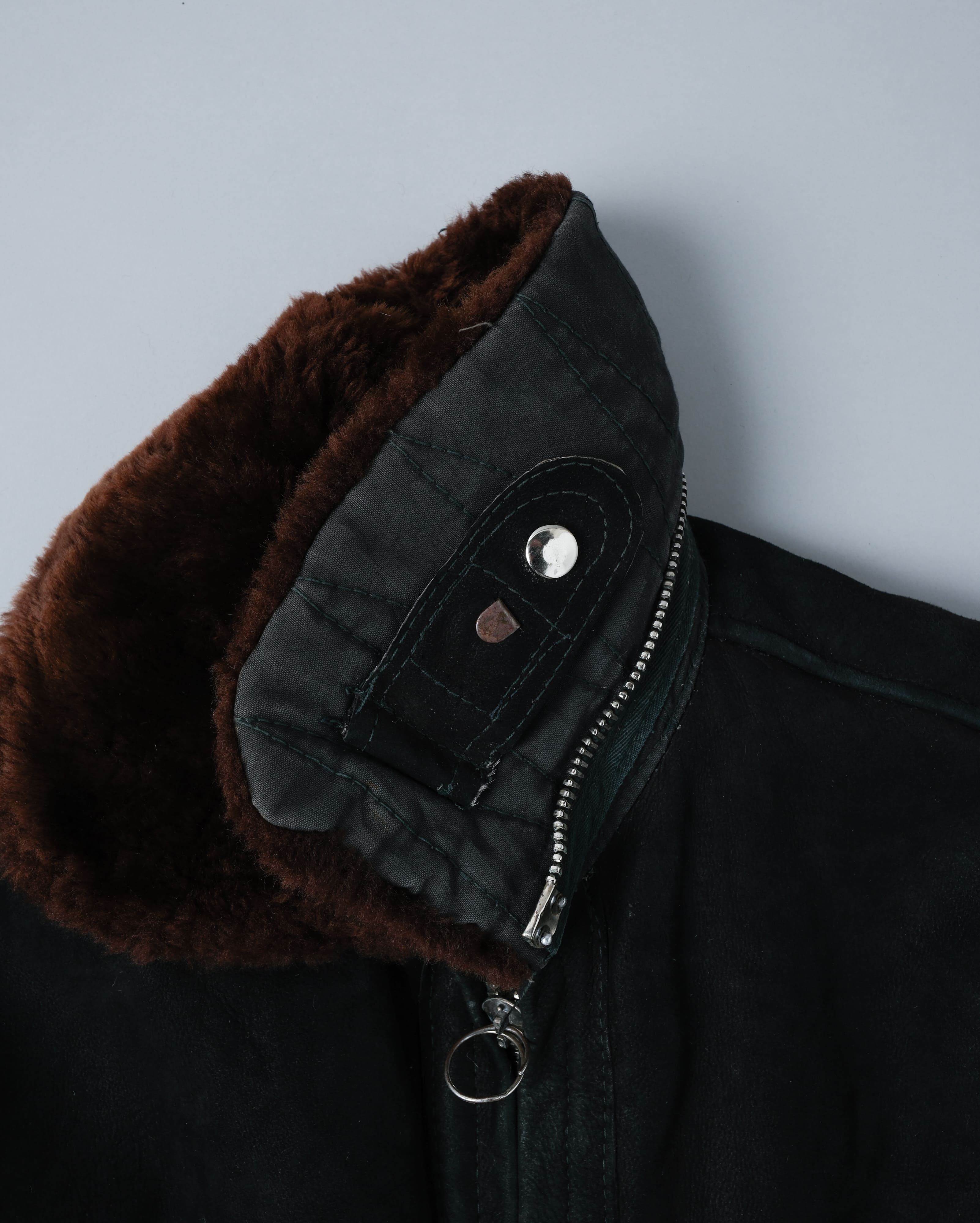 【~80's】Soviet Air Forces Sheepskin Fur Lined Winter Flight Jacket