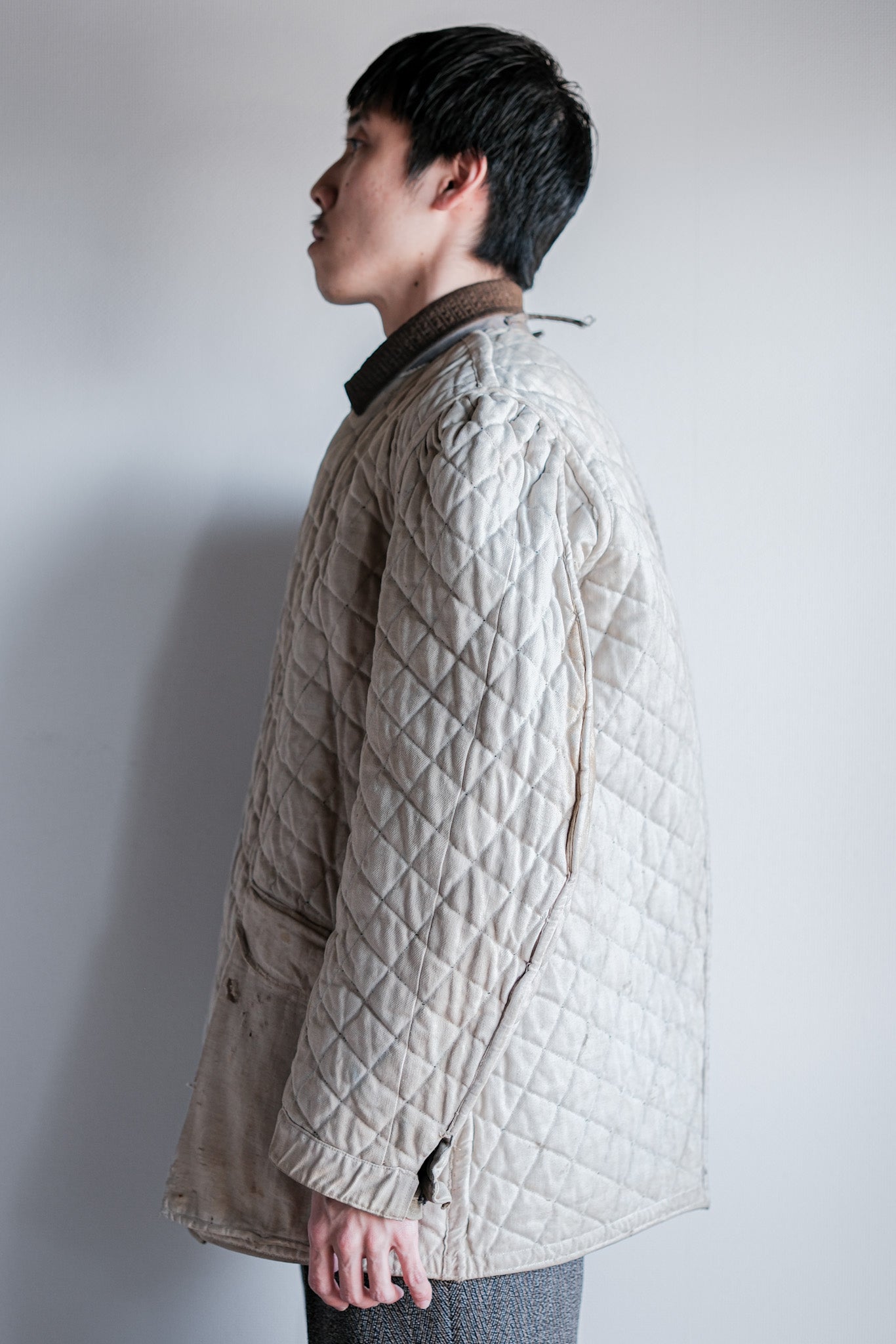 【~40's】WWⅡ German Army Gray-White Reversible Quilted Winter Parka "Modified" "Wehrmacht"