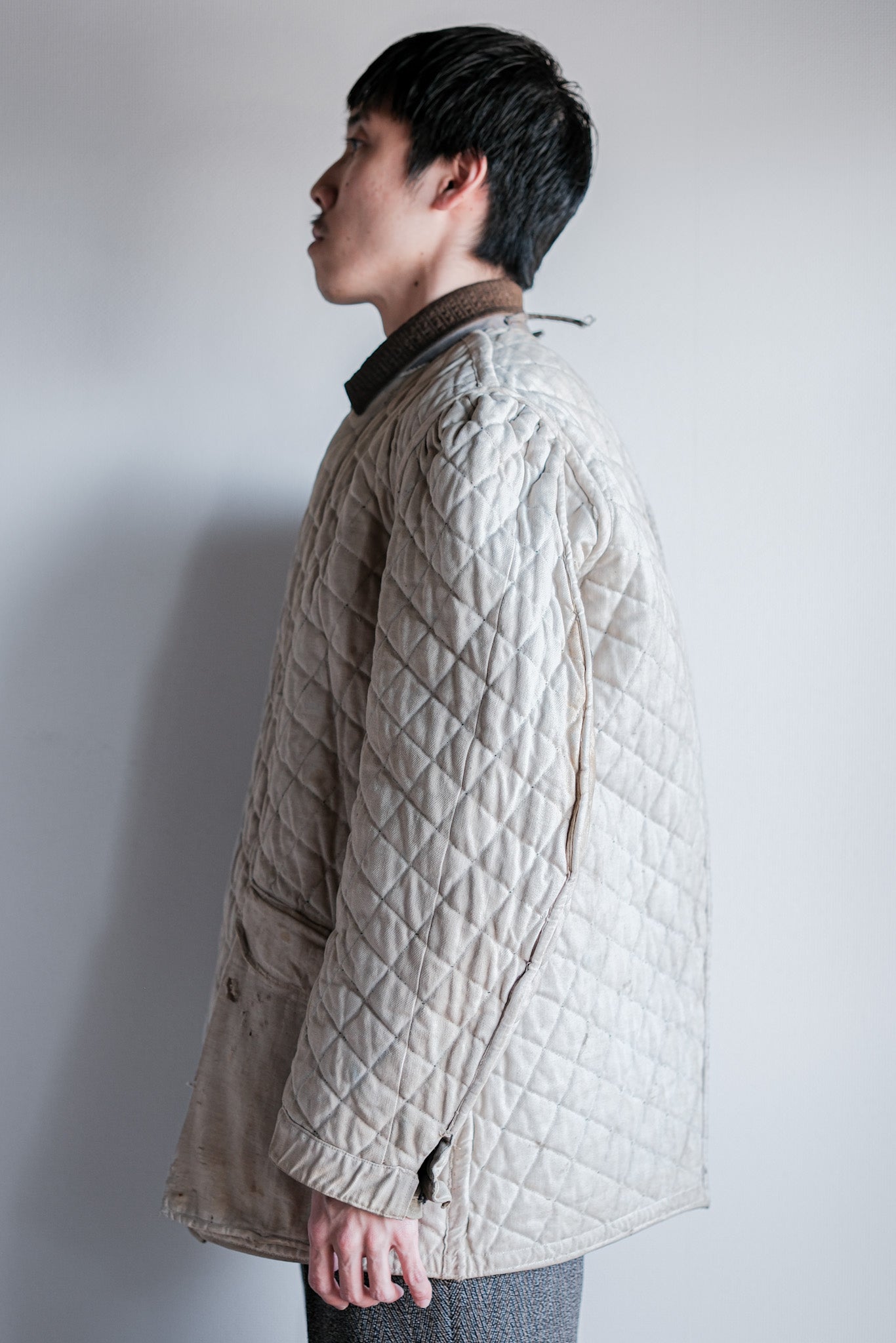 ［~40's］WWⅡ German Army Gray-White Reversible Quilted Winter Parka "Modified" "Wehrmacht"