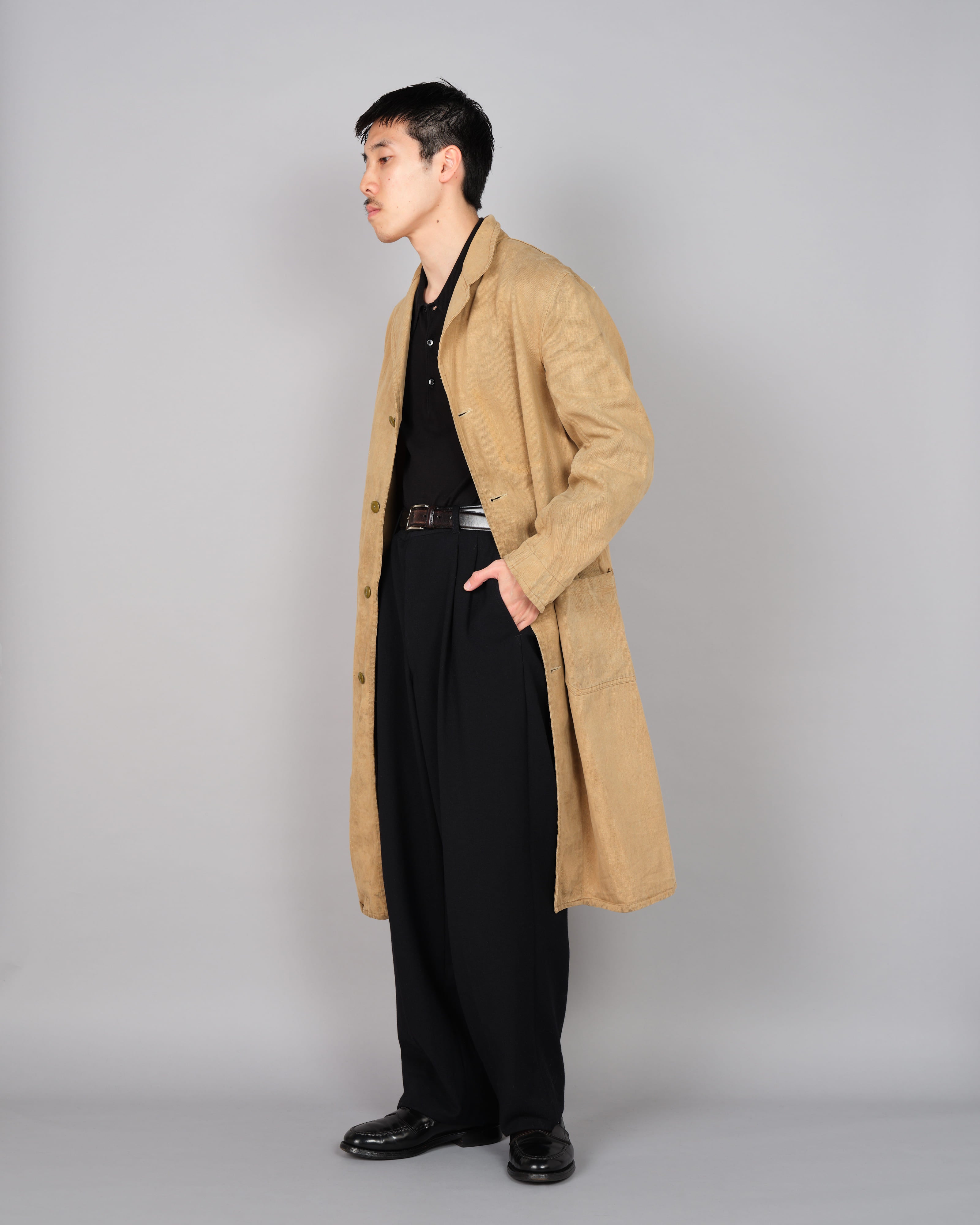 【~50's】British Vintage Khaki Cotton Drill Work Coat "CC41"