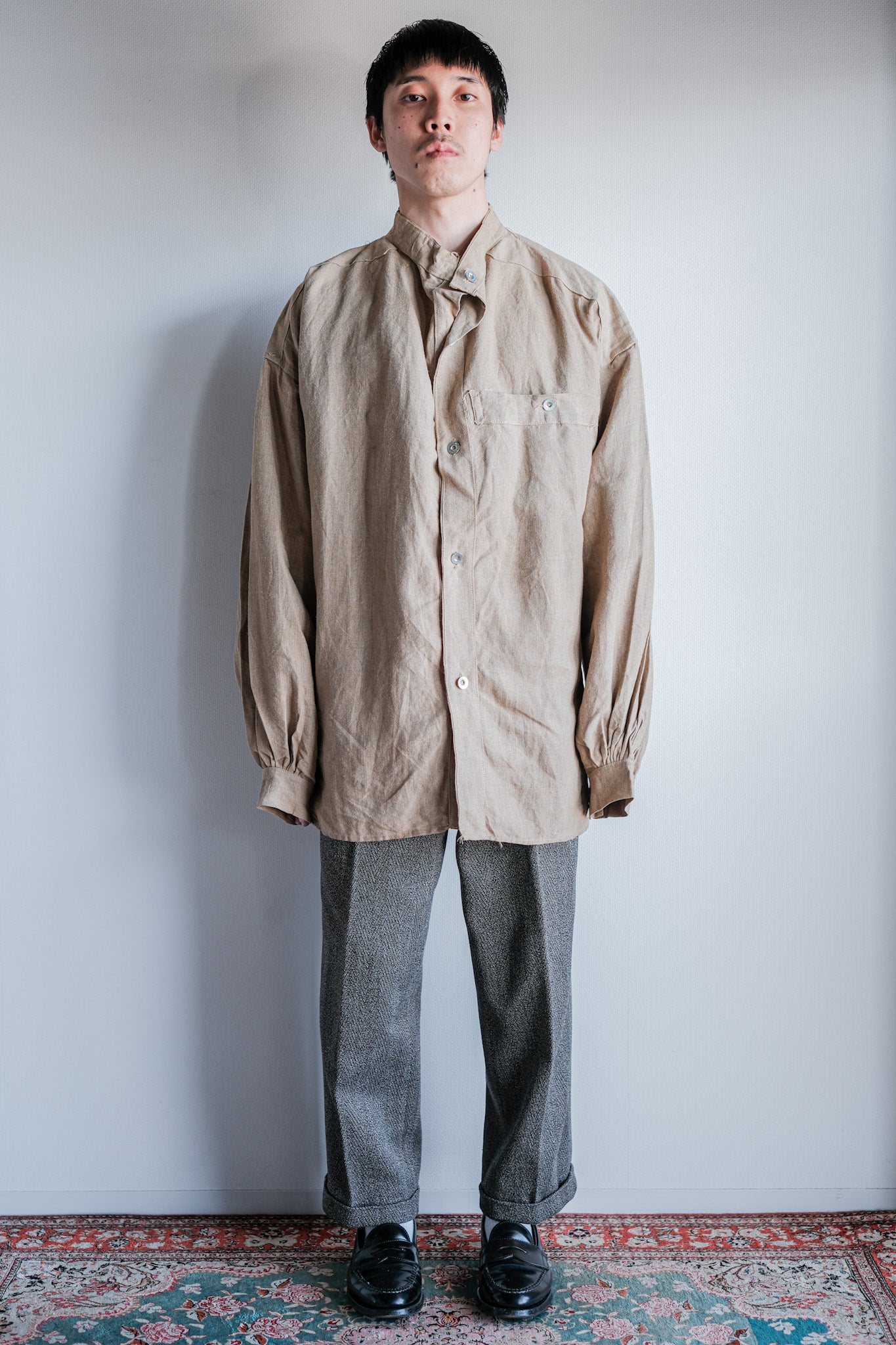 ［~30's］French Army Bourgeron Linen Jacket Size.2 "Full Open Type"