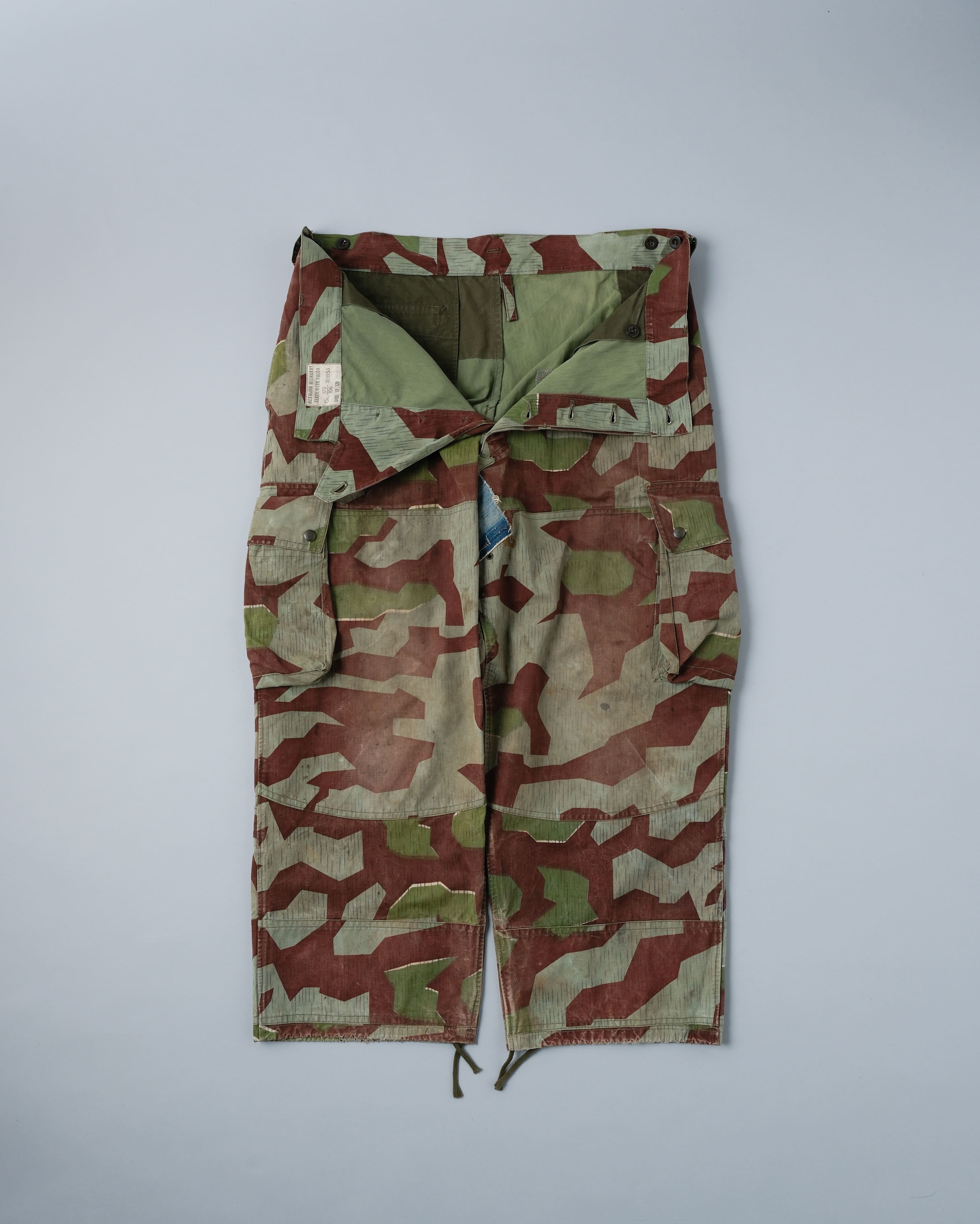 [~50's] German Army Splinter Camouflage Paratrooper Trousers Size.170-106 "Bundeswehr"