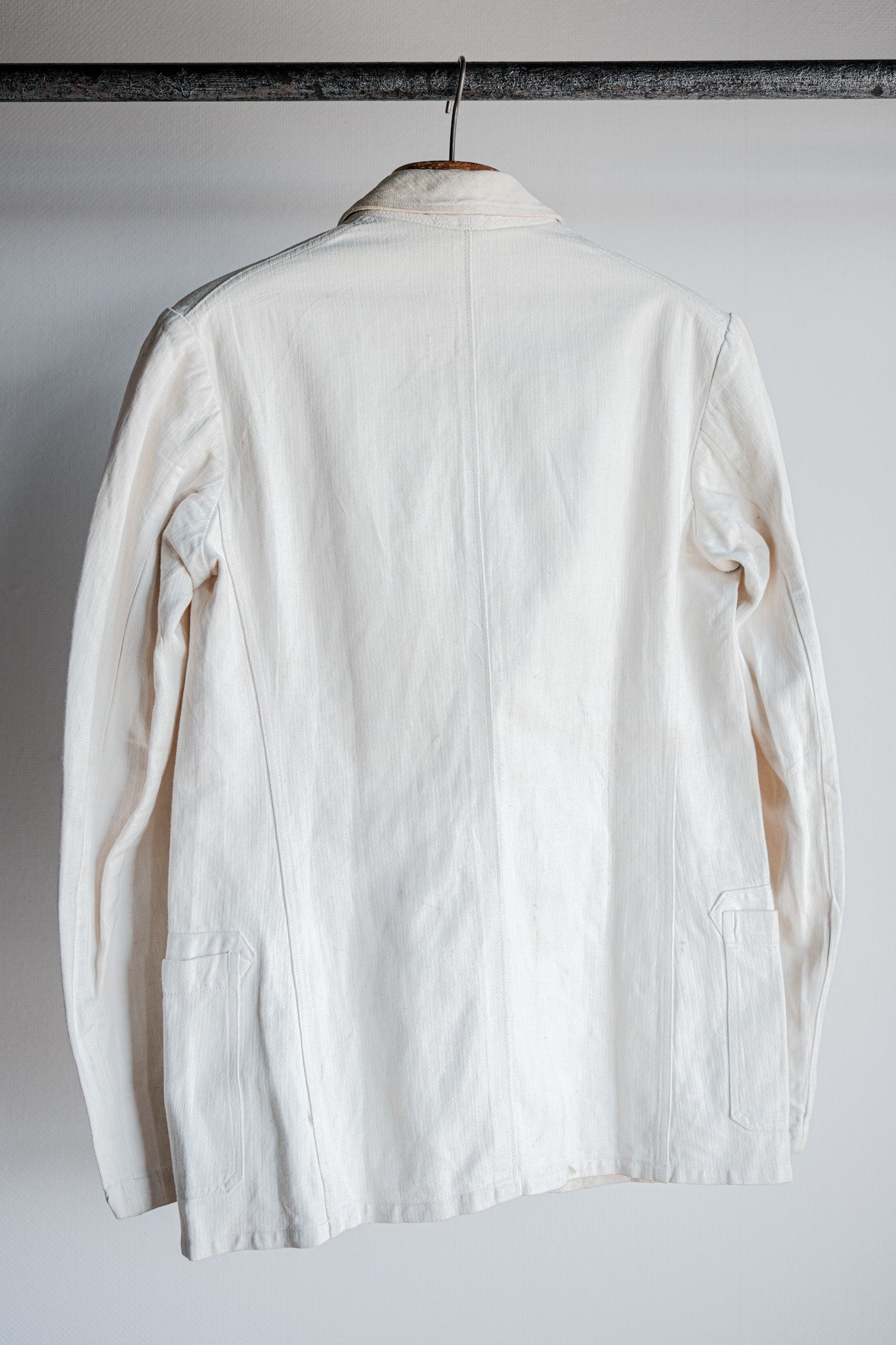 ［~40's］WWⅡ German Navy Drillich HBT Cotton Linen Officer Lapel Jacket "Kriegsmarine"