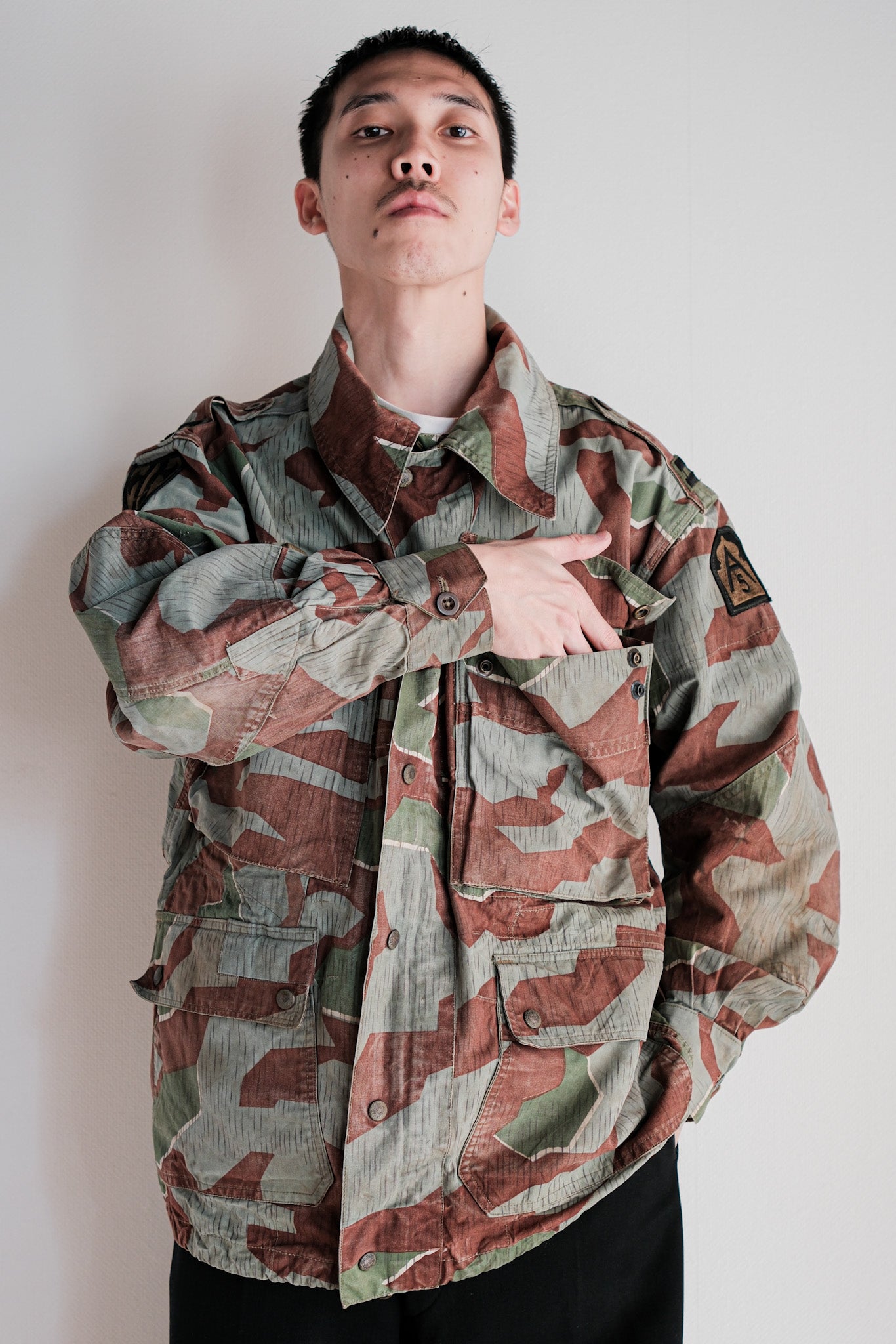 50's】German Army Splinter Camouflage Paratrooper Jacket