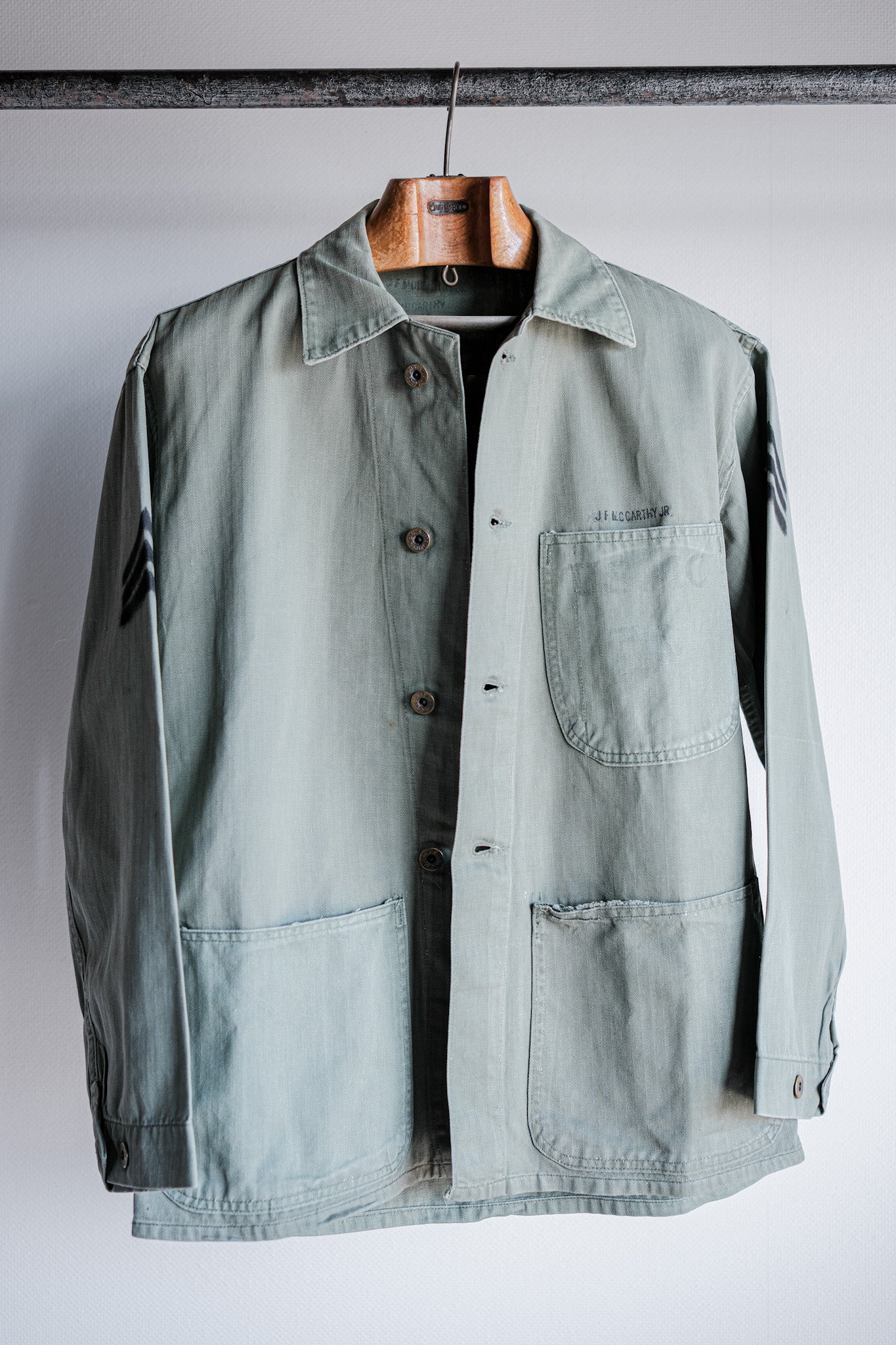 [~ 40's] U.S.M.C P-47 HBT Utility veste Taille.34