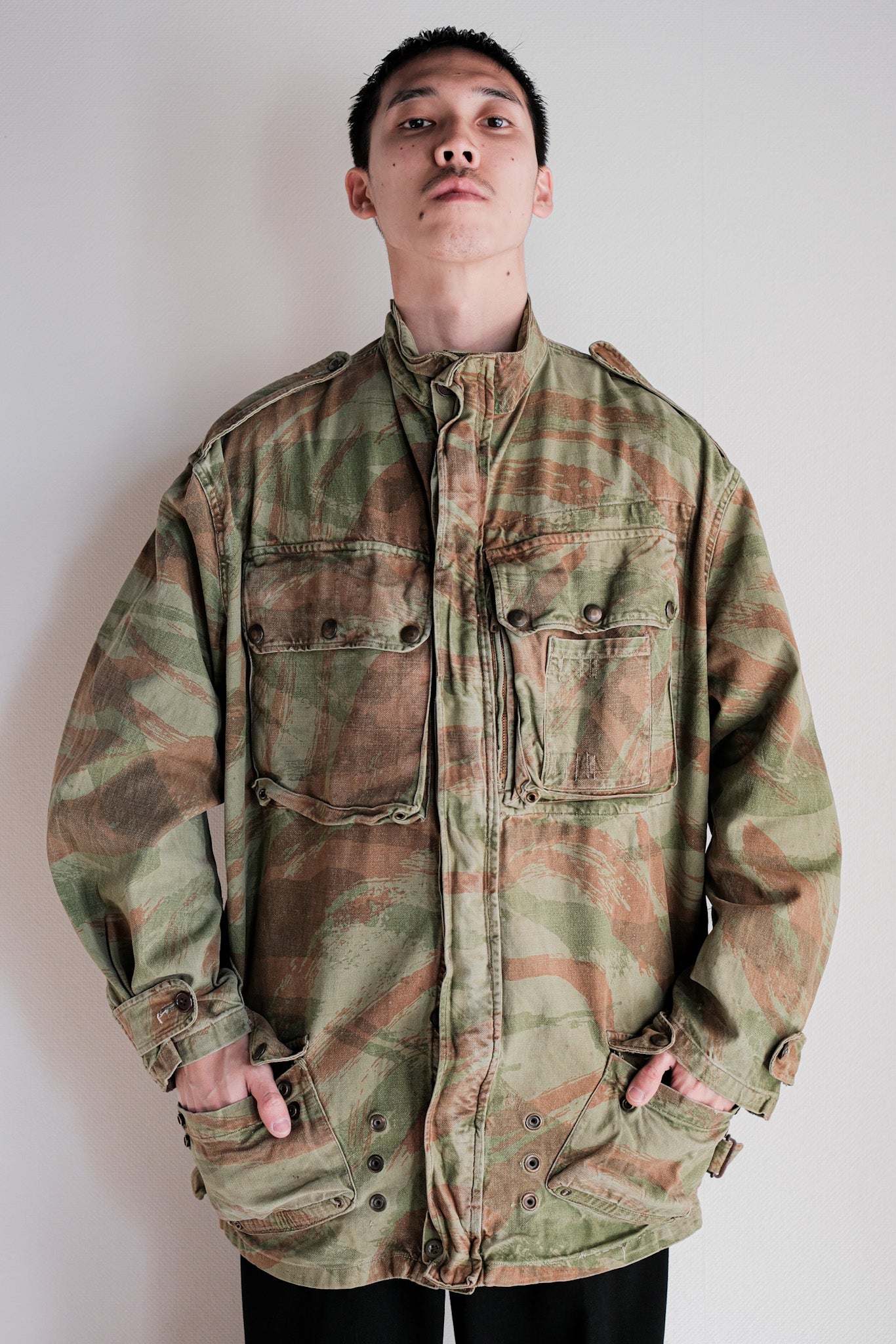 ［~50's］French Army TAP47/53 Lizard Camouflage Paratrooper Jacket Size.46