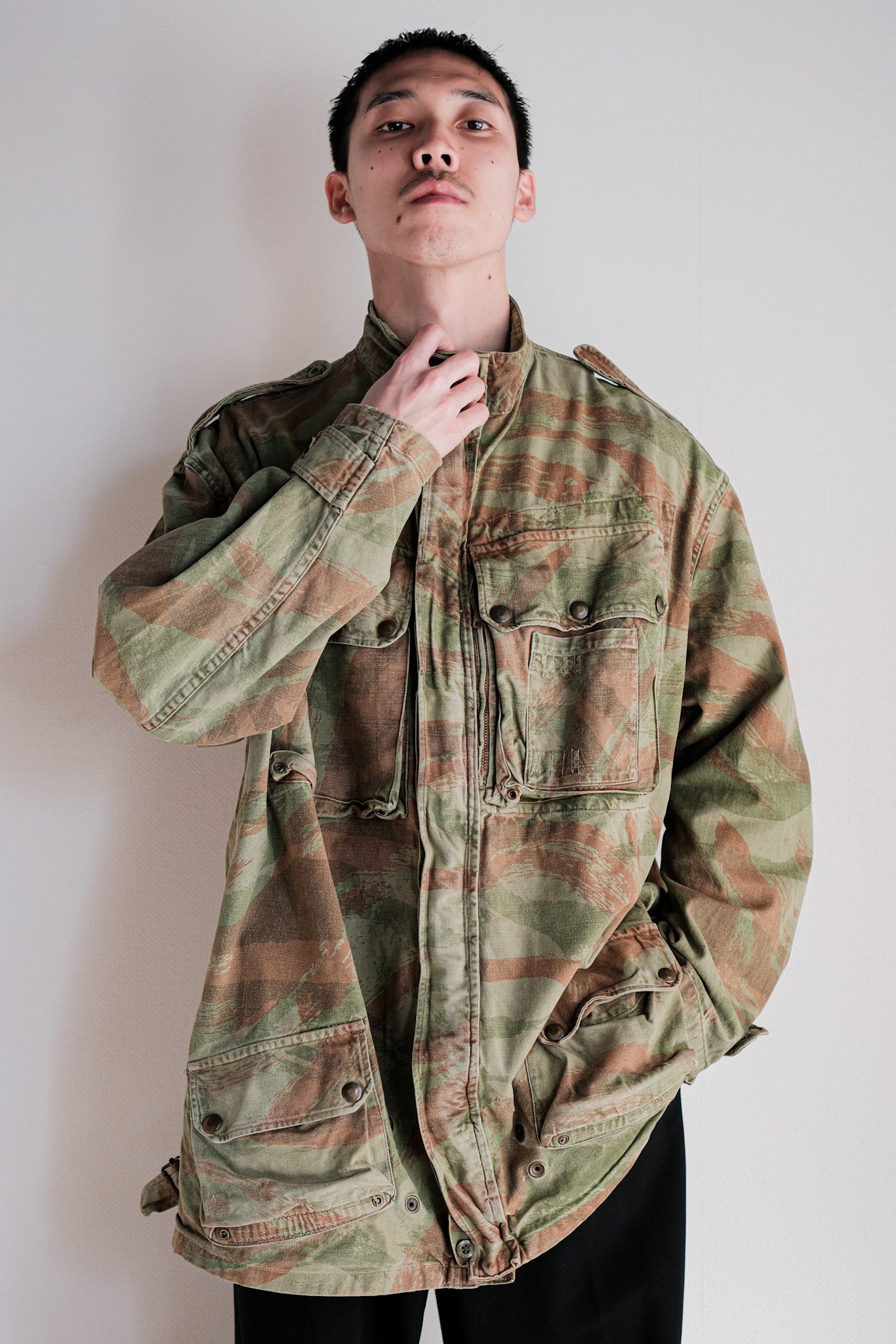 ［~50's］French Army TAP47/53 Lizard Camouflage Paratrooper Jacket Size.46
