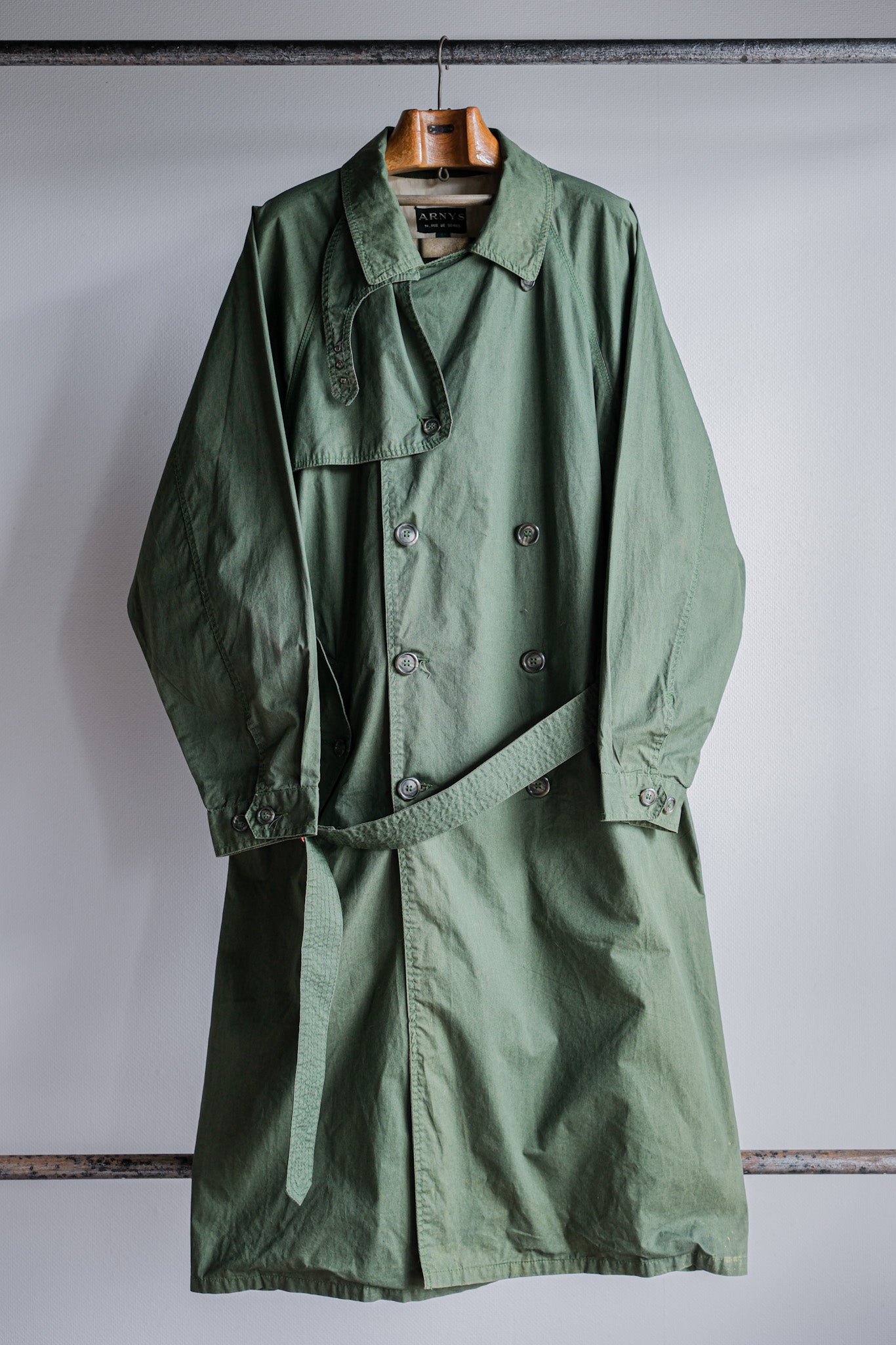 【~90's】Old ARNYS PARIS Raglan Sleeve Trench Coat Size.52