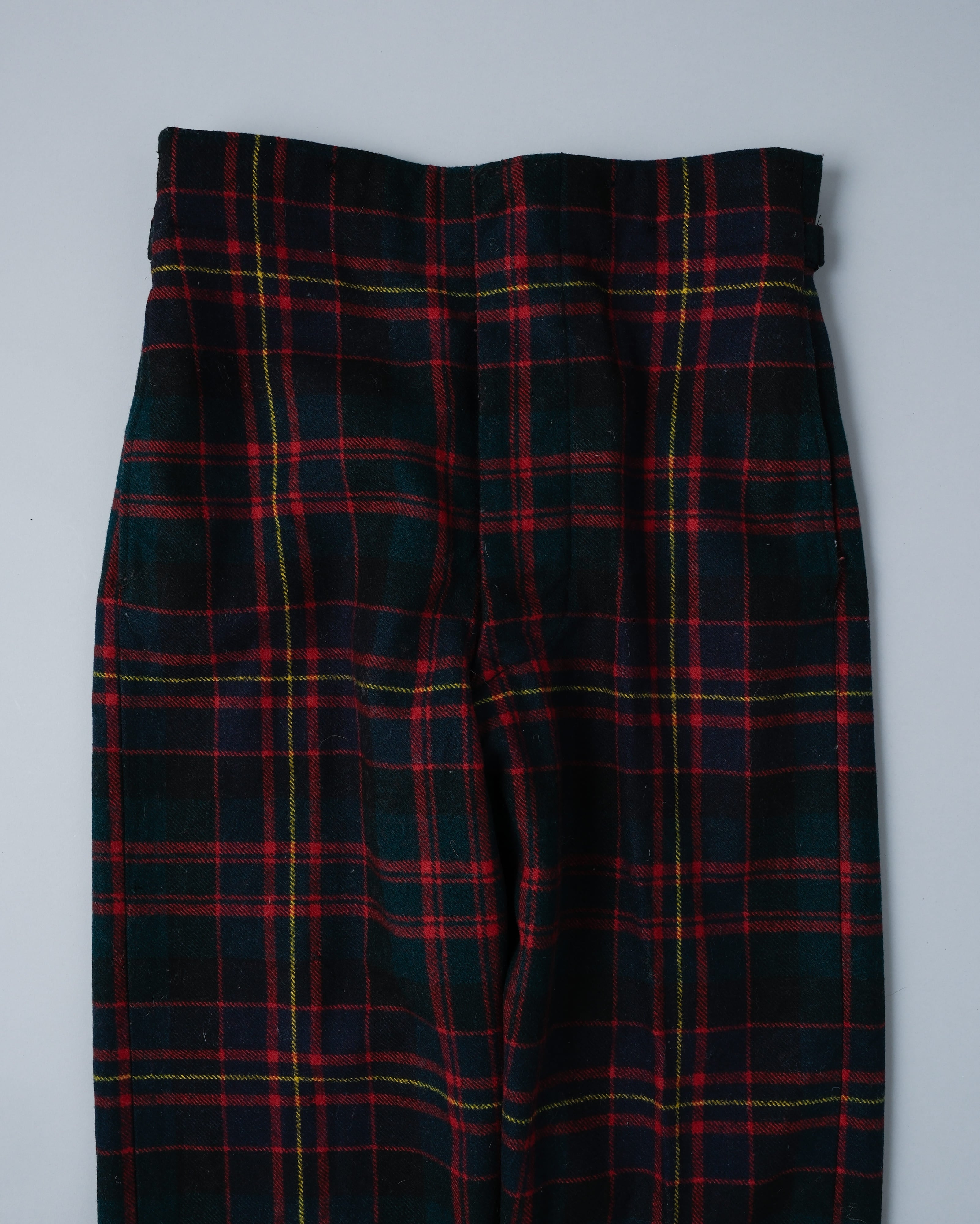 【~70's】Scottish Military Ceremony Wool Plaid Trousers Size.2