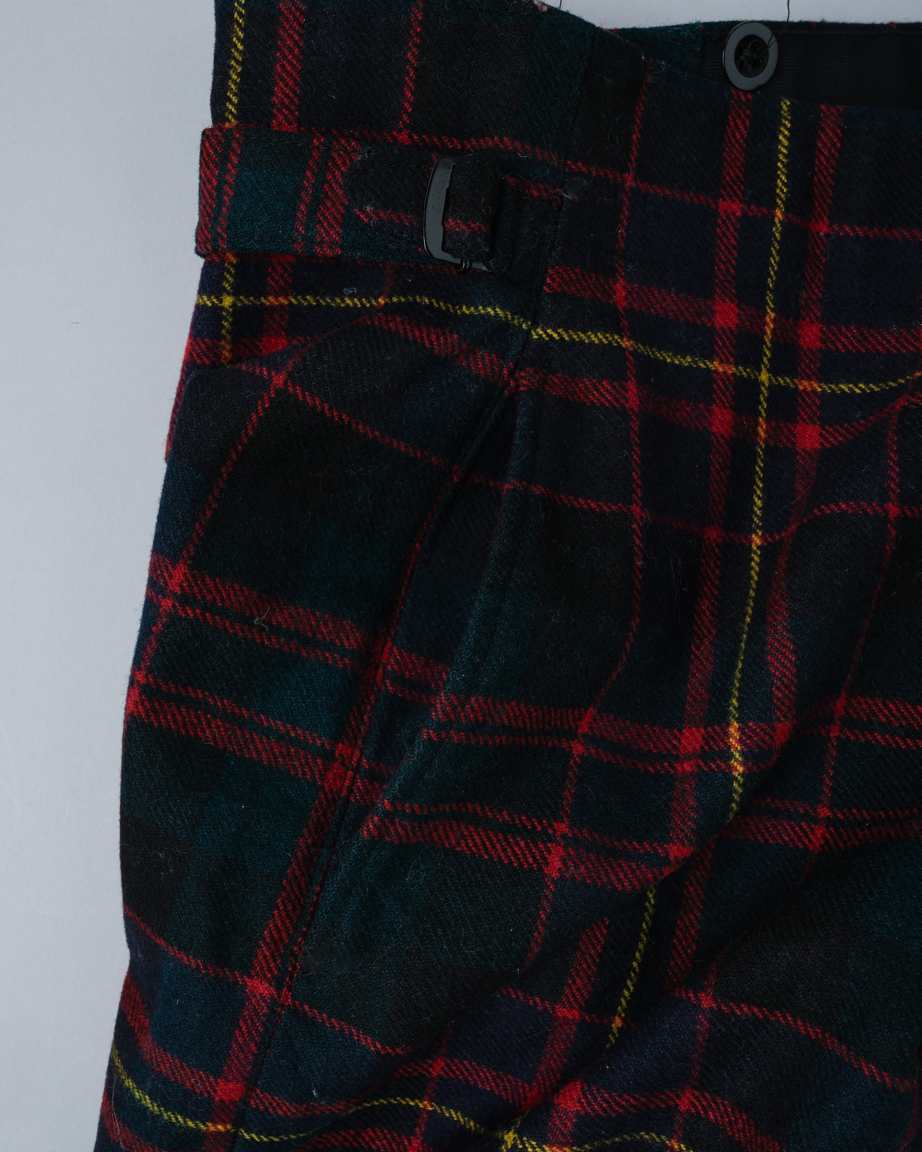 【~70's】Scottish Military Ceremony Wool Plaid Trousers Size.2