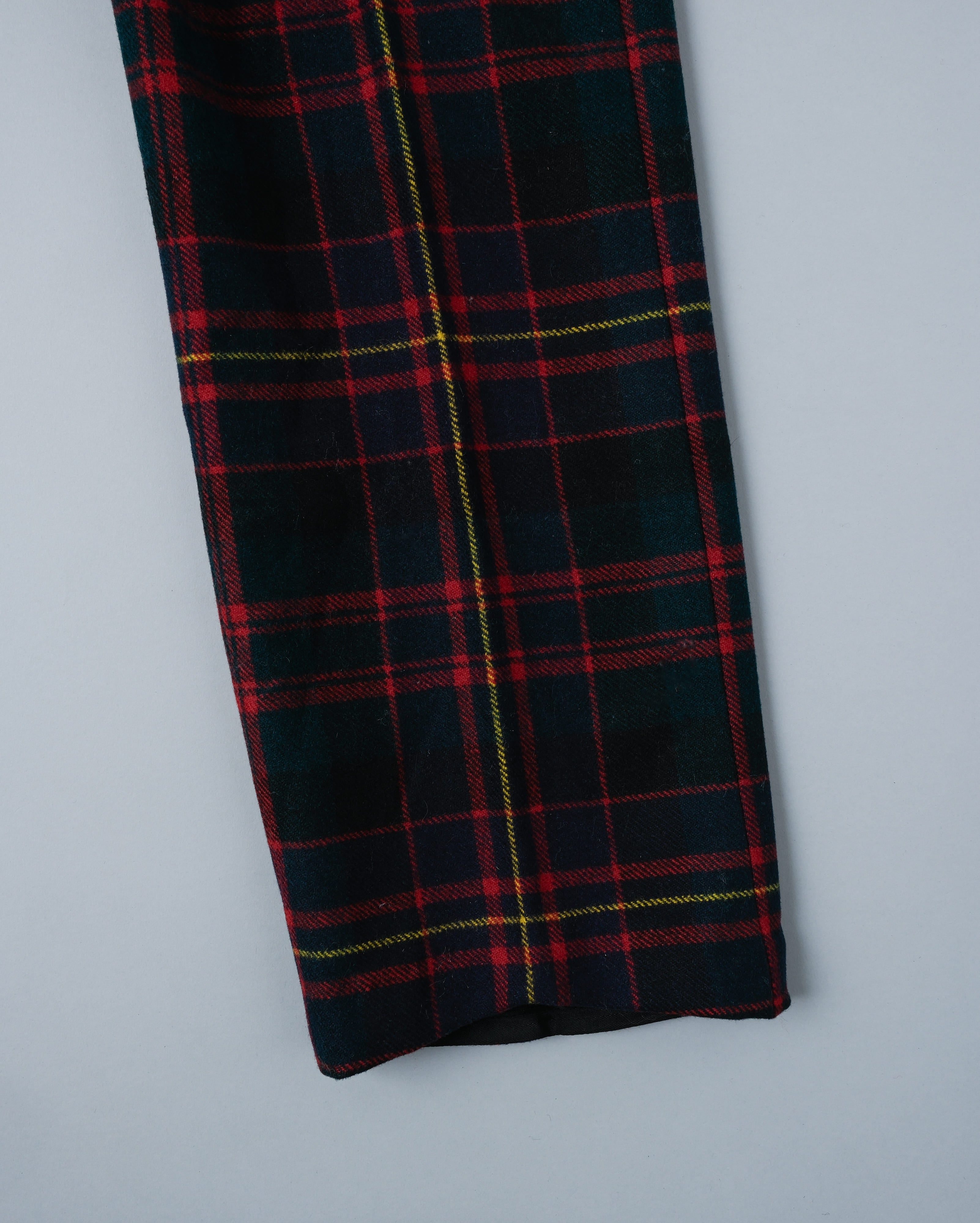 【~70's】Scottish Military Ceremony Wool Plaid Trousers Size.2