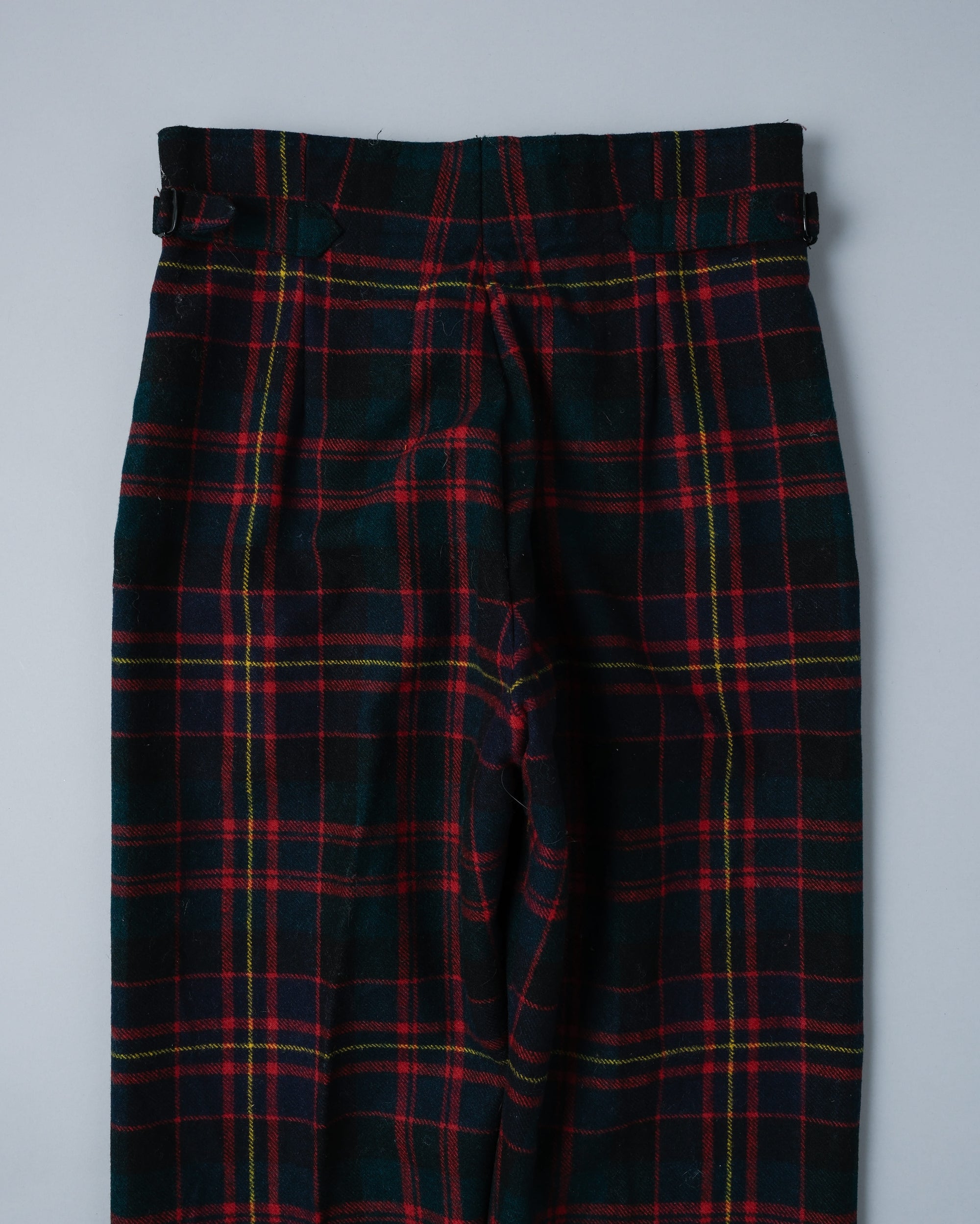 ［~70's］Scottish Military Ceremony Wool Plaid Trousers Size.2