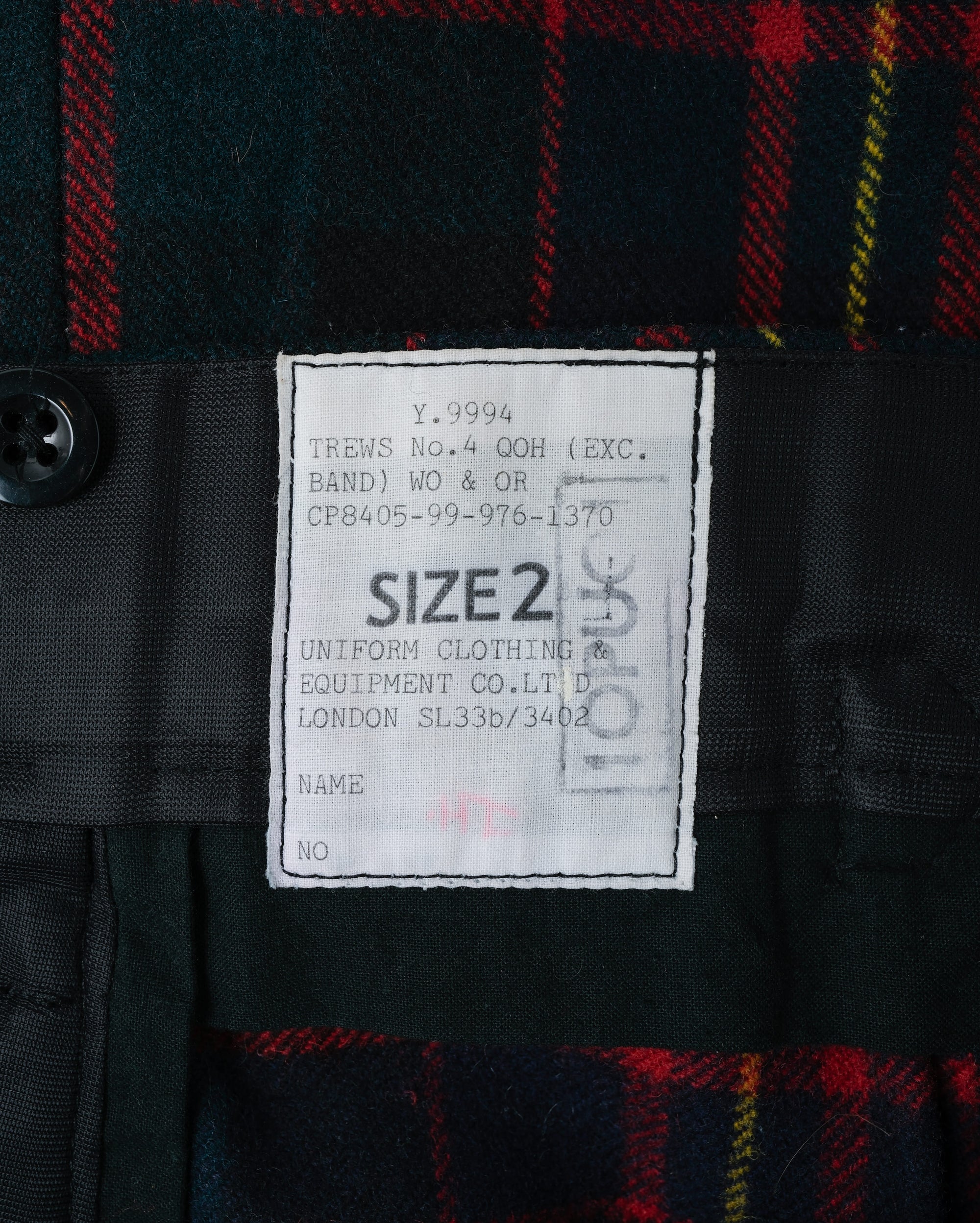 ［~70's］Scottish Military Ceremony Wool Plaid Trousers Size.2