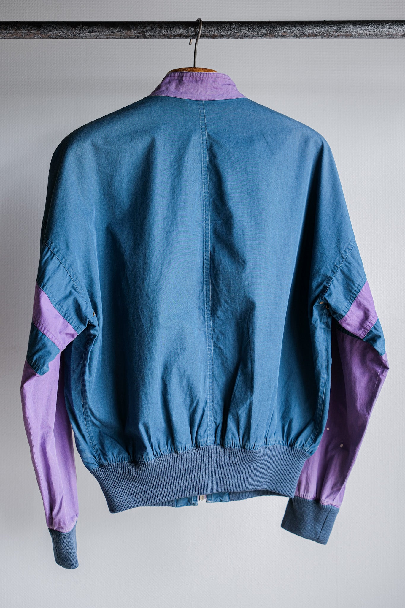 ［~80's］Old GIORGIO ARMANI 2 Tone Zip Up Cotton Blouson