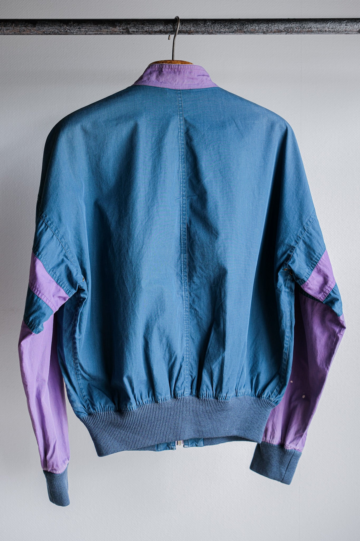 [~ 80's] OLD GIORGIO ARMANI 2 Tone Zip Up Cotton Blouson