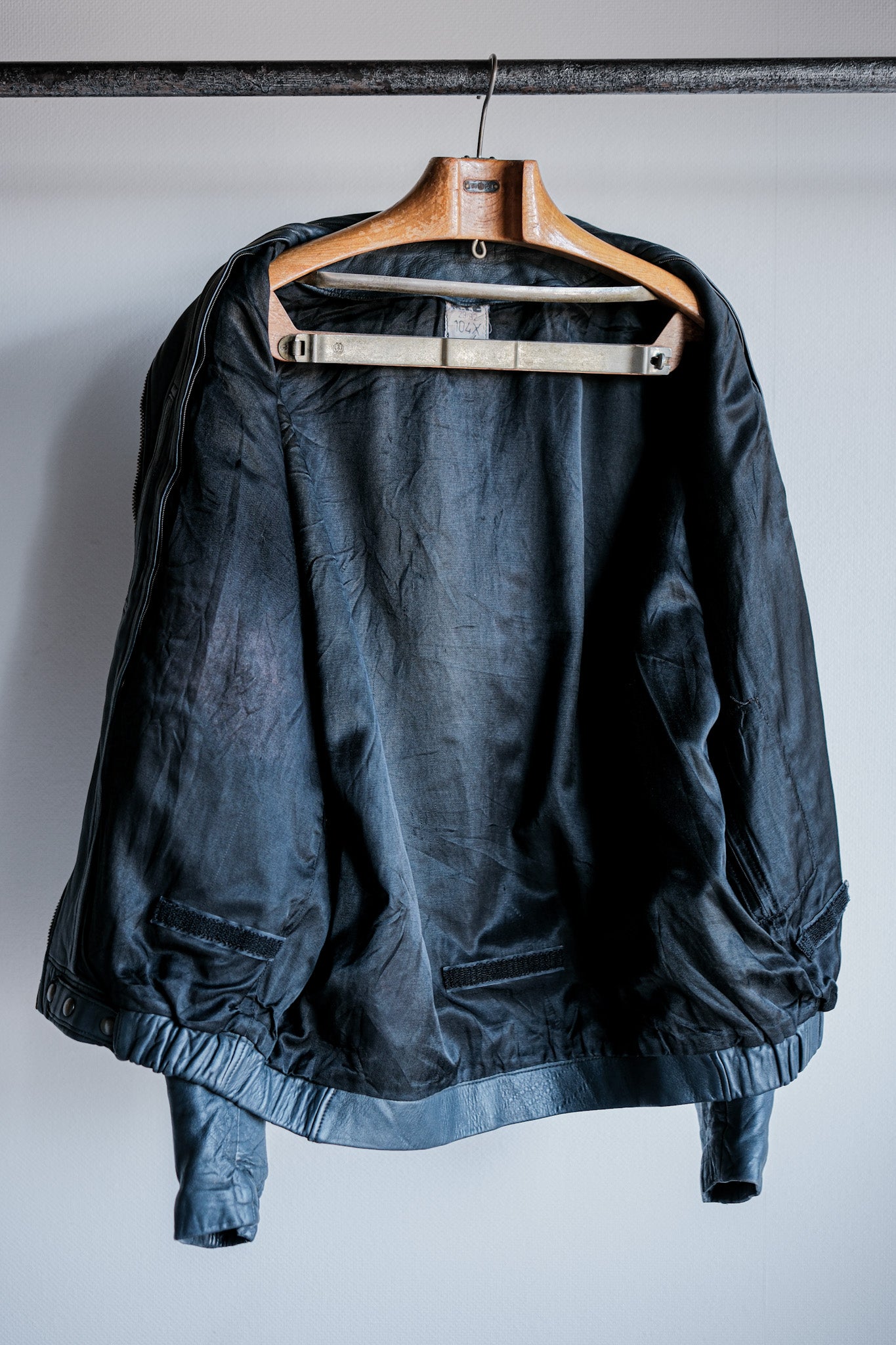 ［~70's］French Air Force Pilot Leather Jacket Size.104X