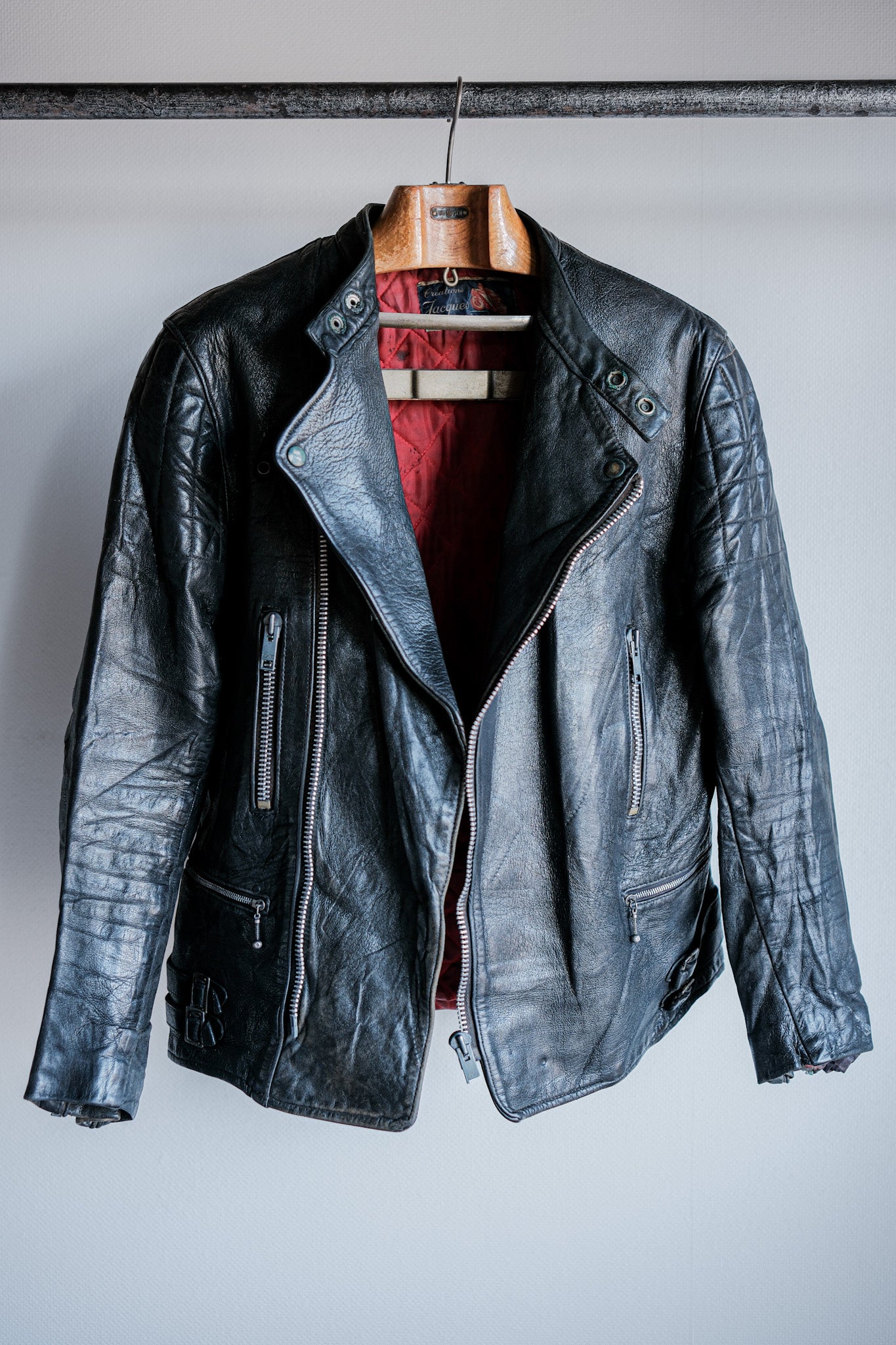 [~ 60's] French Vintage Leather Riders Jacket "Jacques Motard"