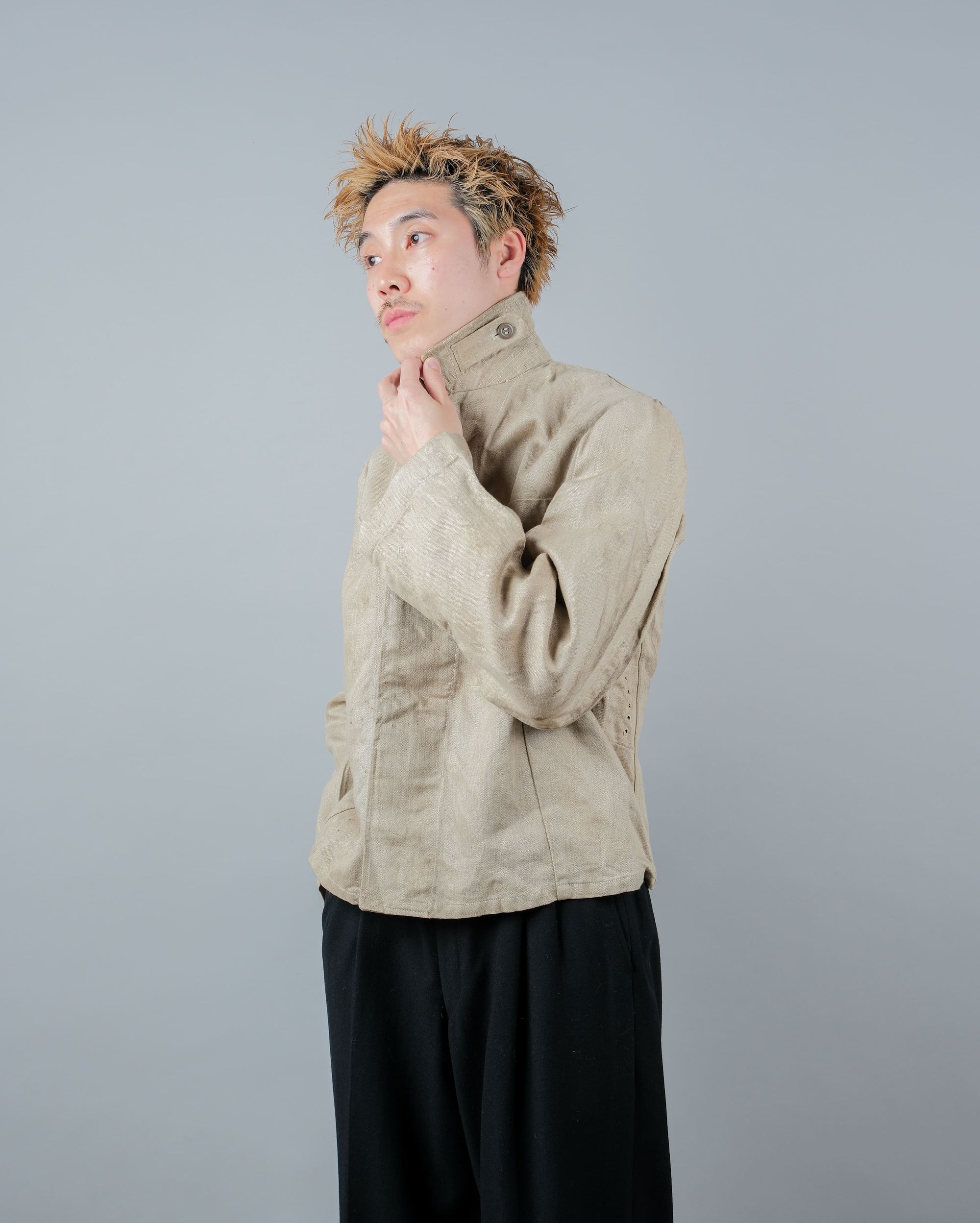 ［~40's］WWII German Air Force Drillich HBT Linen Work Jacket "Luftwaffe" "Dead Stock"