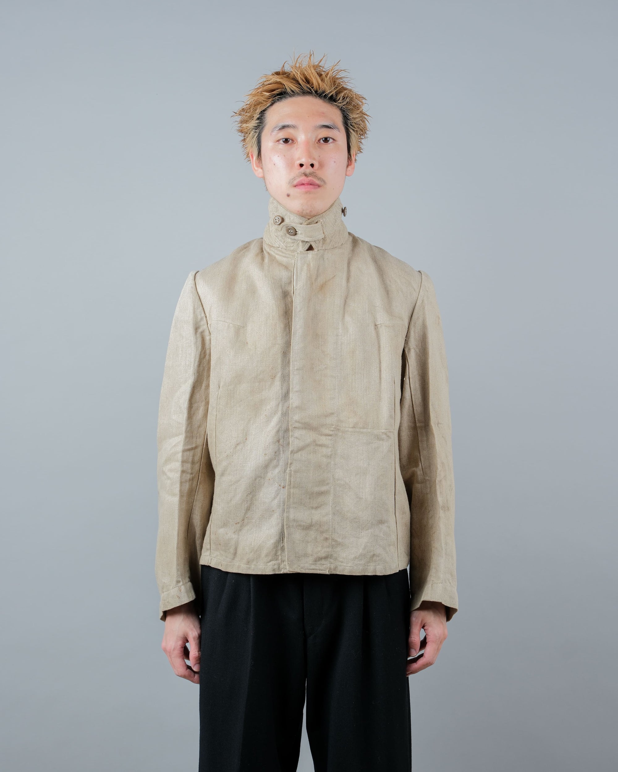 ［~40's］WWII German Air Force Drillich HBT Linen Work Jacket "Luftwaffe" "Dead Stock"
