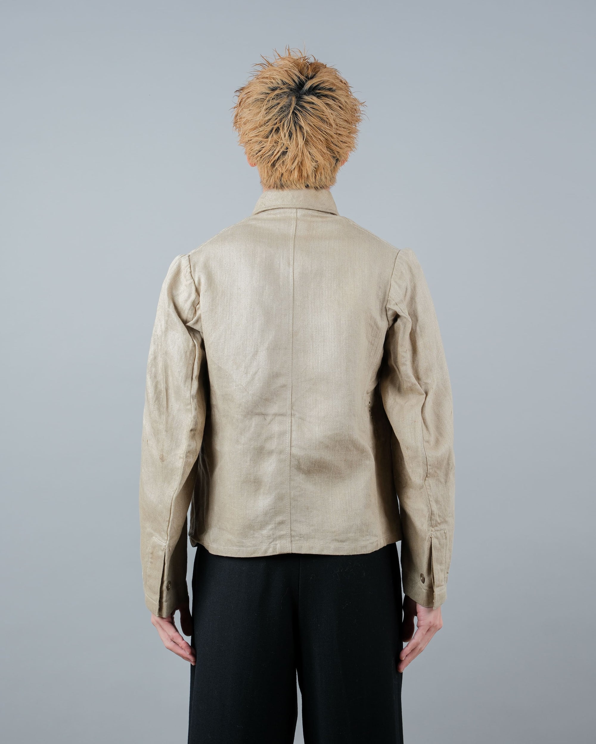 ［~40's］WWII German Air Force Drillich HBT Linen Work Jacket "Luftwaffe" "Dead Stock"