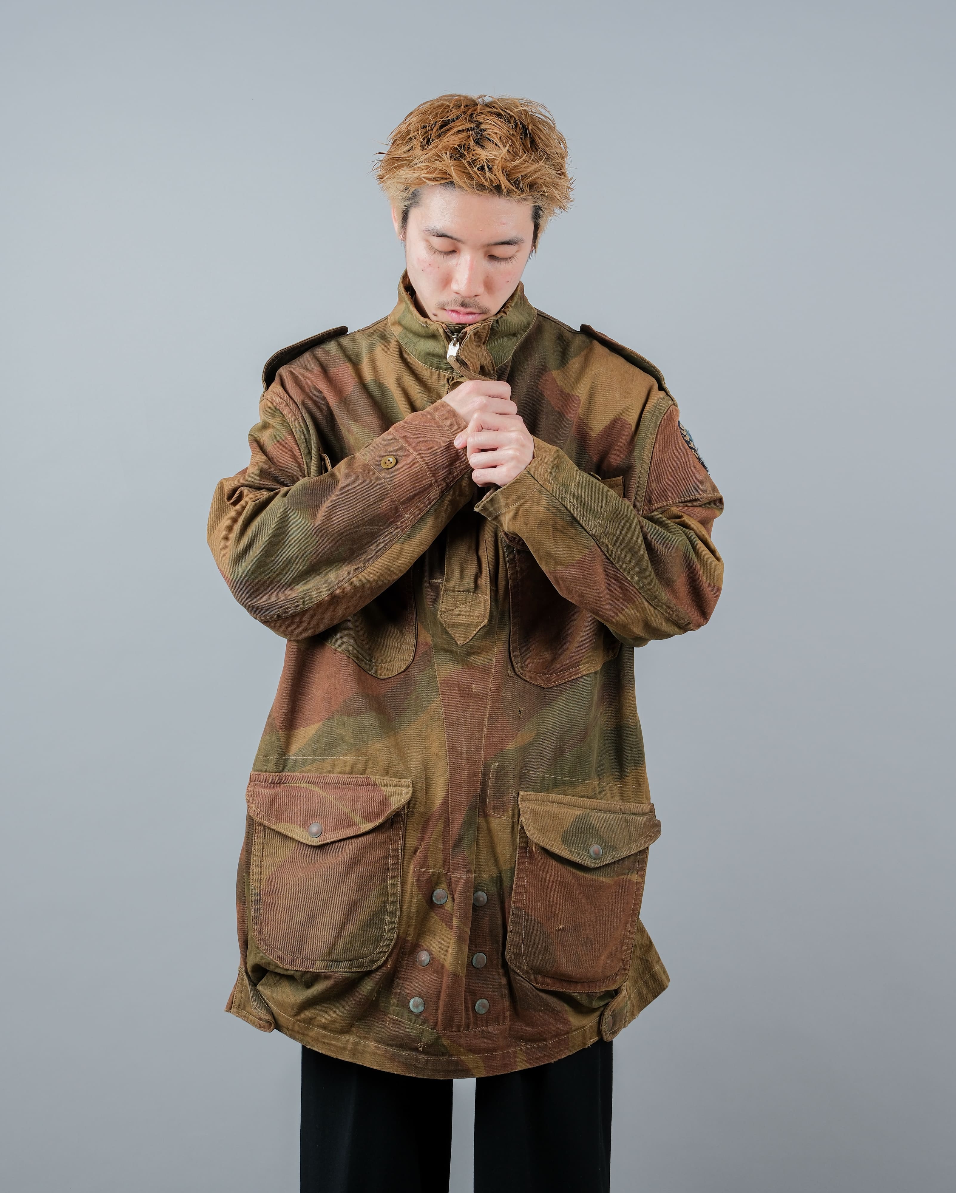 [~50's] British Army Airborne Troops Brushstroke Camouflage Denison Smock Size.5 "SAS" "2nd Pattern"