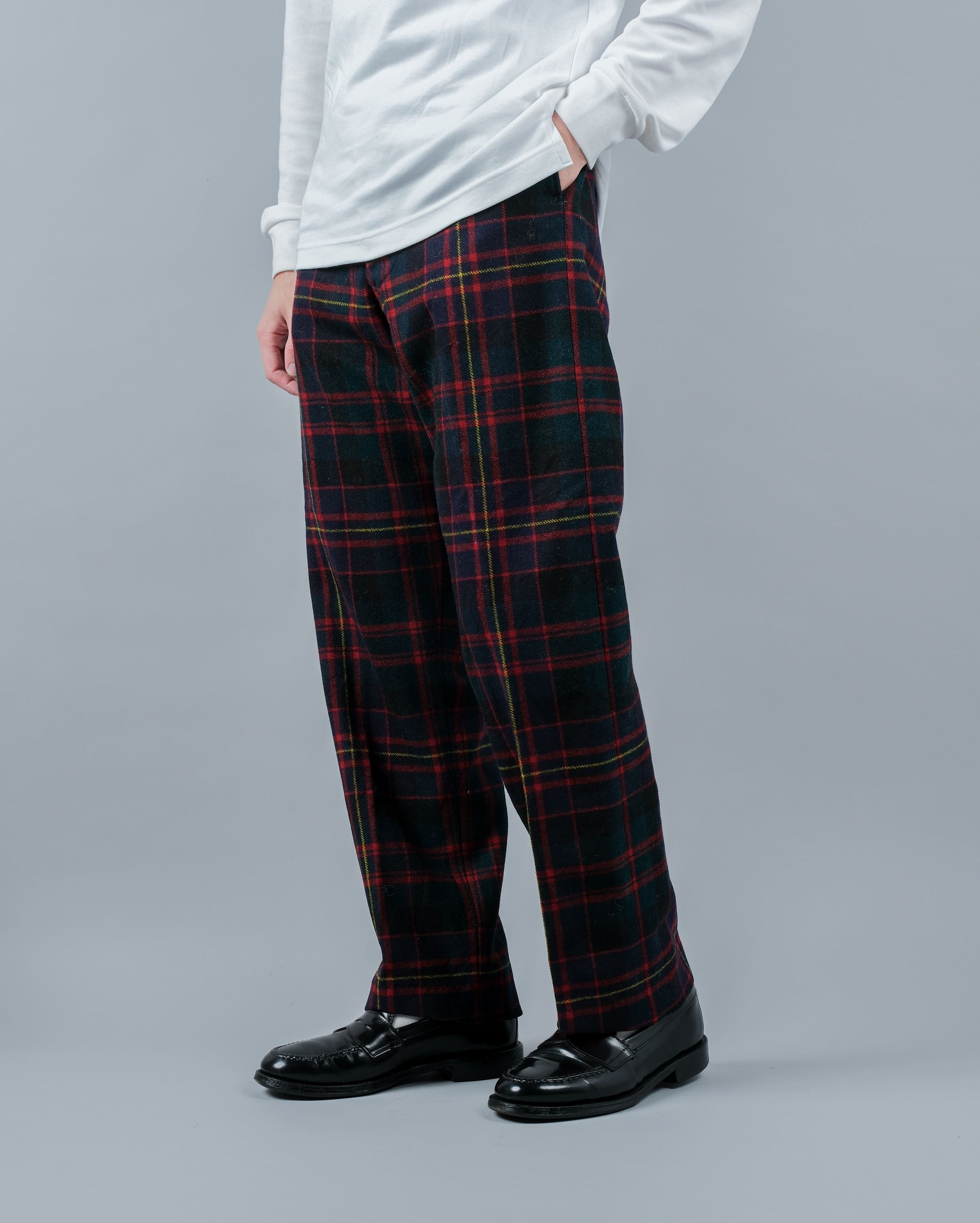 ［~70's］Scottish Military Ceremony Wool Plaid Trousers Size.2