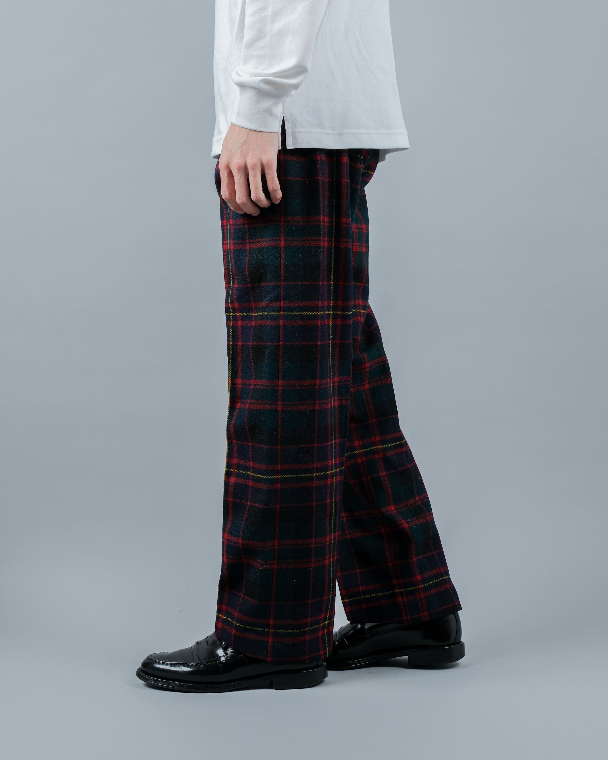 ［~70's］Scottish Military Ceremony Wool Plaid Trousers Size.2