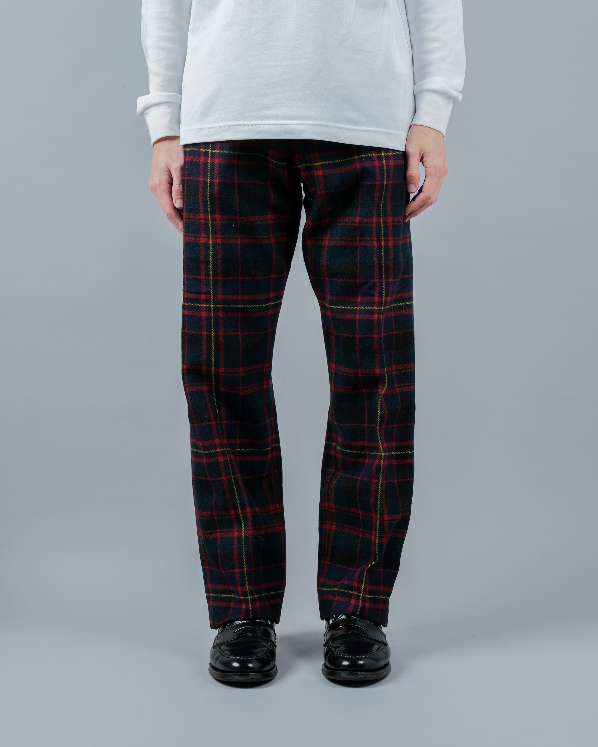 ［~70's］Scottish Military Ceremony Wool Plaid Trousers Size.2