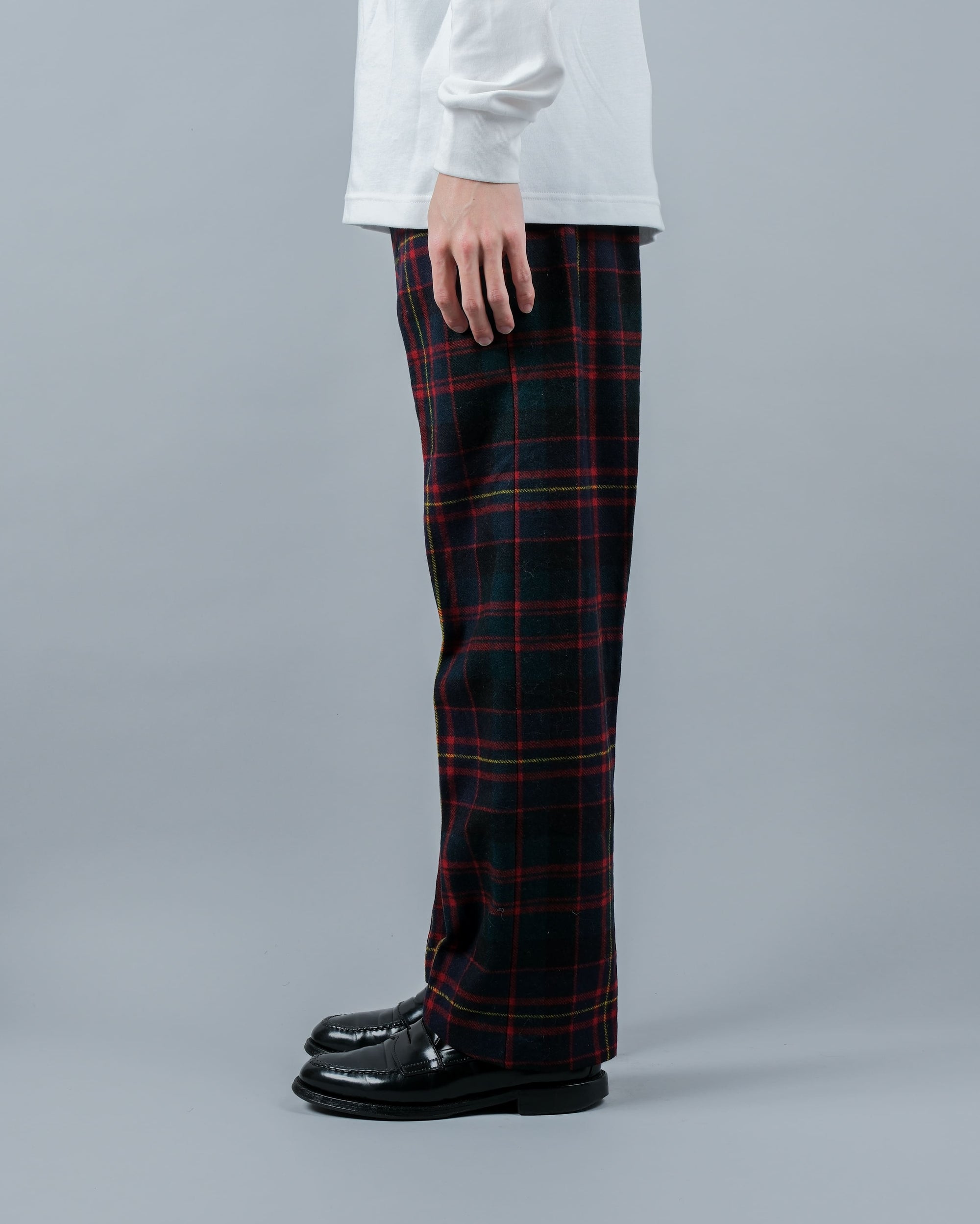 ［~70's］Scottish Military Ceremony Wool Plaid Trousers Size.2