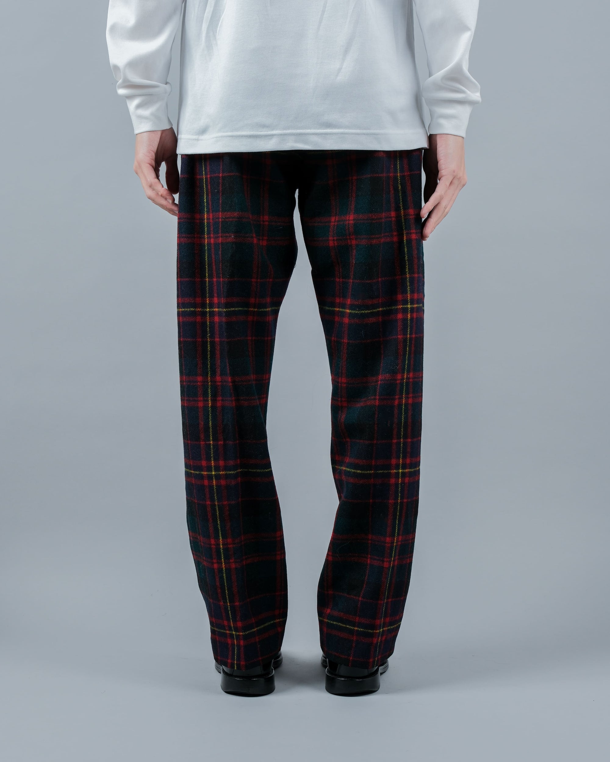 ［~70's］Scottish Military Ceremony Wool Plaid Trousers Size.2