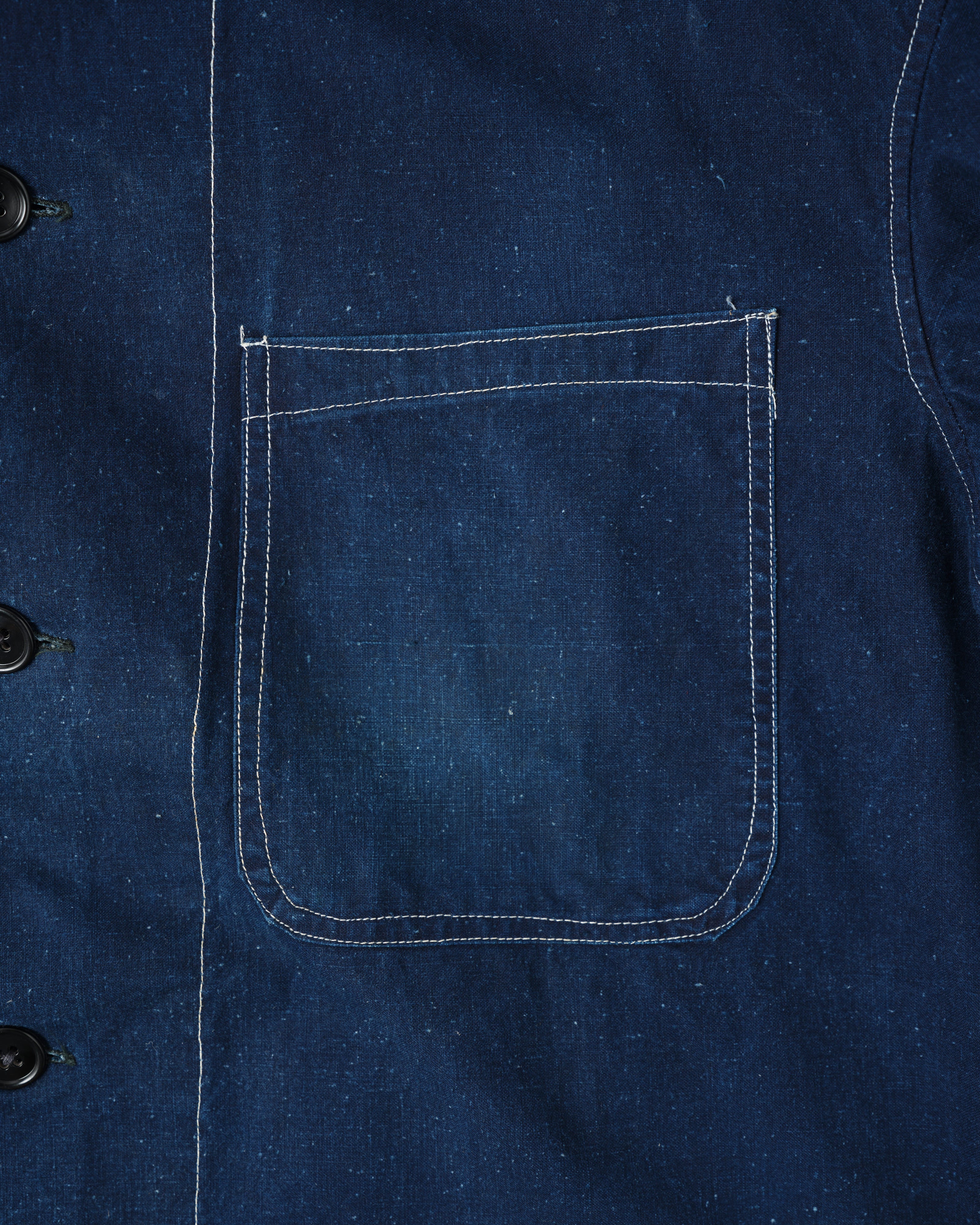 [~ 50's] Veste de travail en coton indigo de Chine française Taille 54