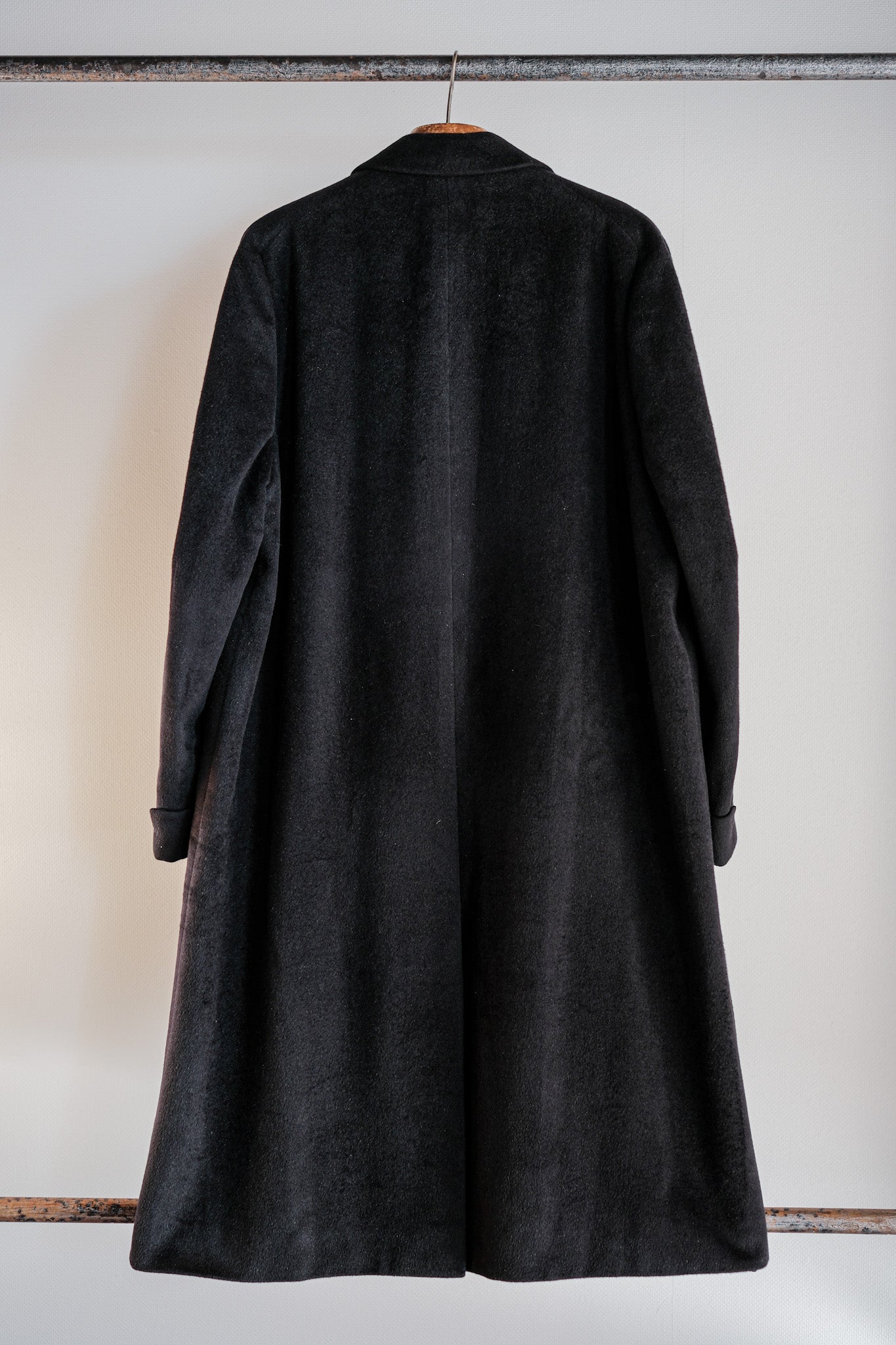 【~00's】Old ARNYS PARIS Saddle Shoulder Angora Balmacaan Coat Size.42