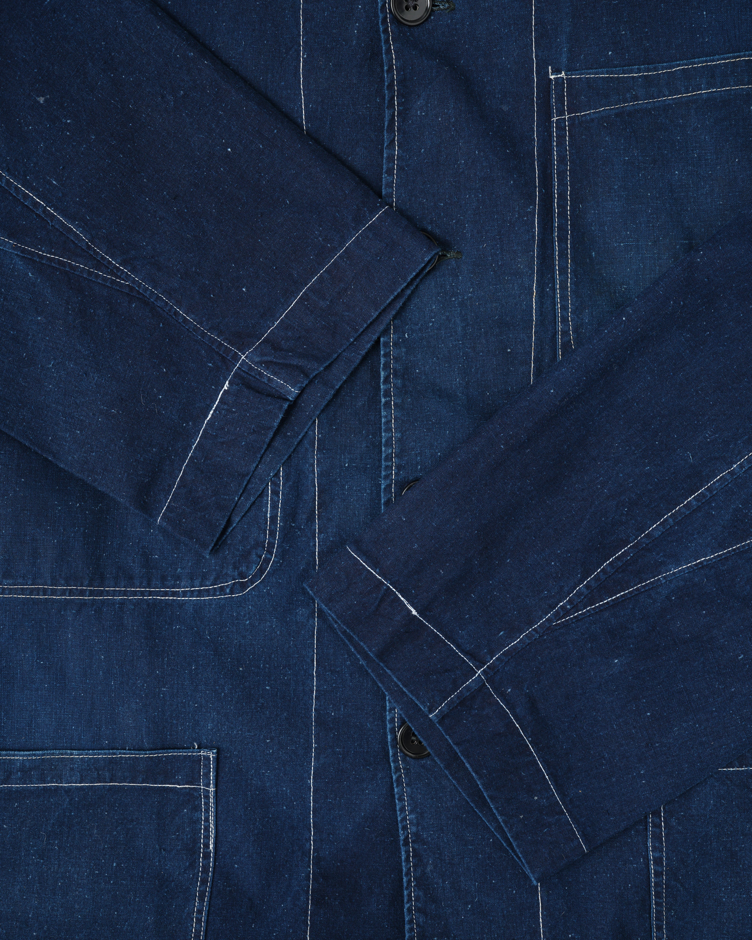 [~ 50's] Veste de travail en coton indigo de Chine française Taille 54