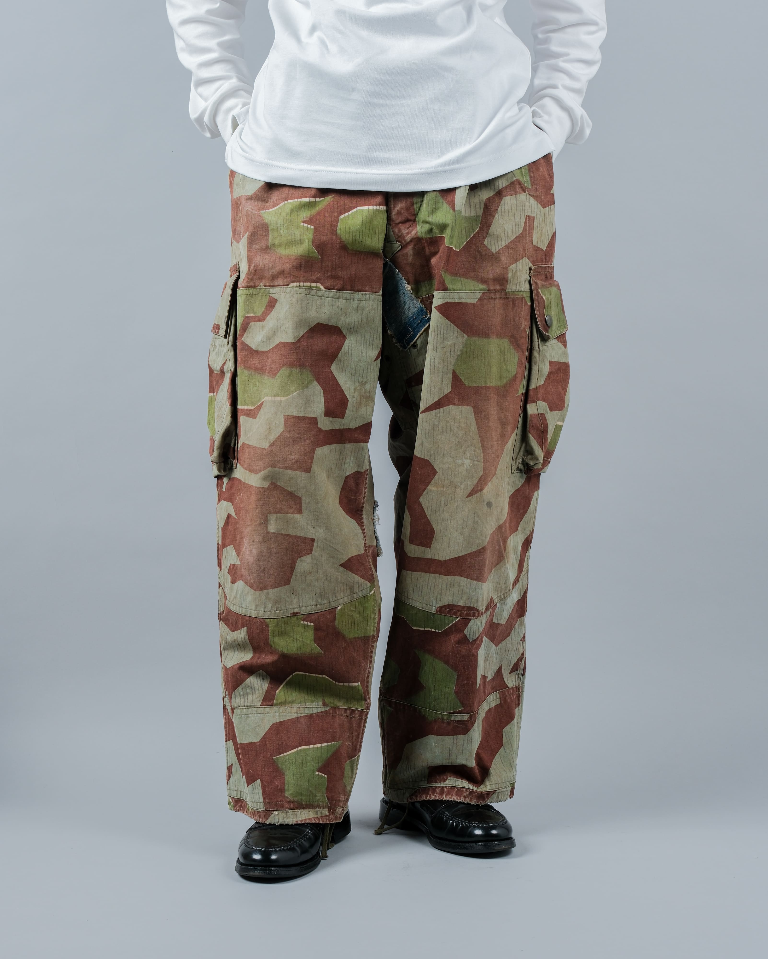 【~50's】German Army Splinter Camouflage Paratrooper Trousers Size.170-106 "Bundeswehr"