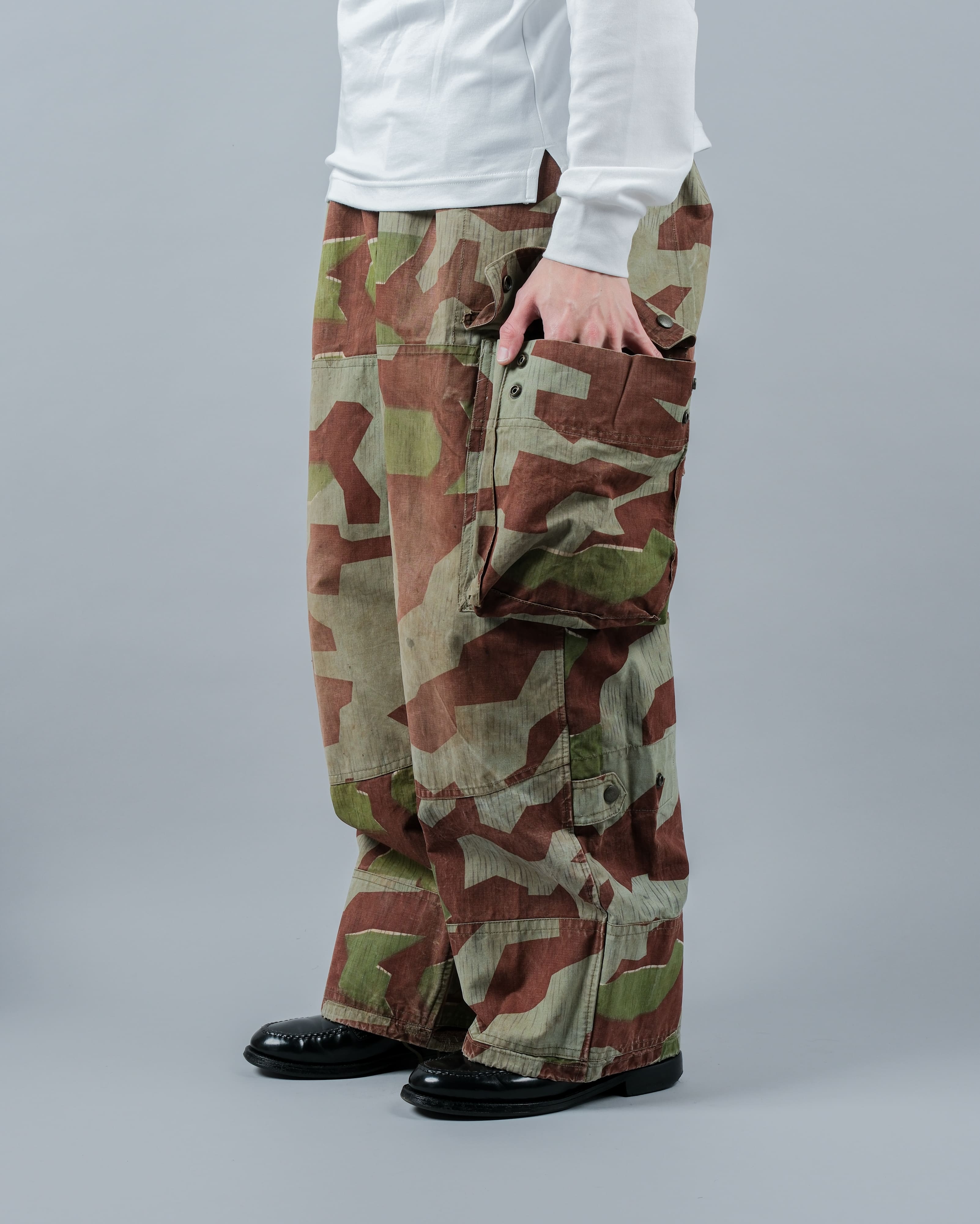 [~50's] German Army Splinter Camouflage Paratrooper Trousers Size.170-106 "Bundeswehr"