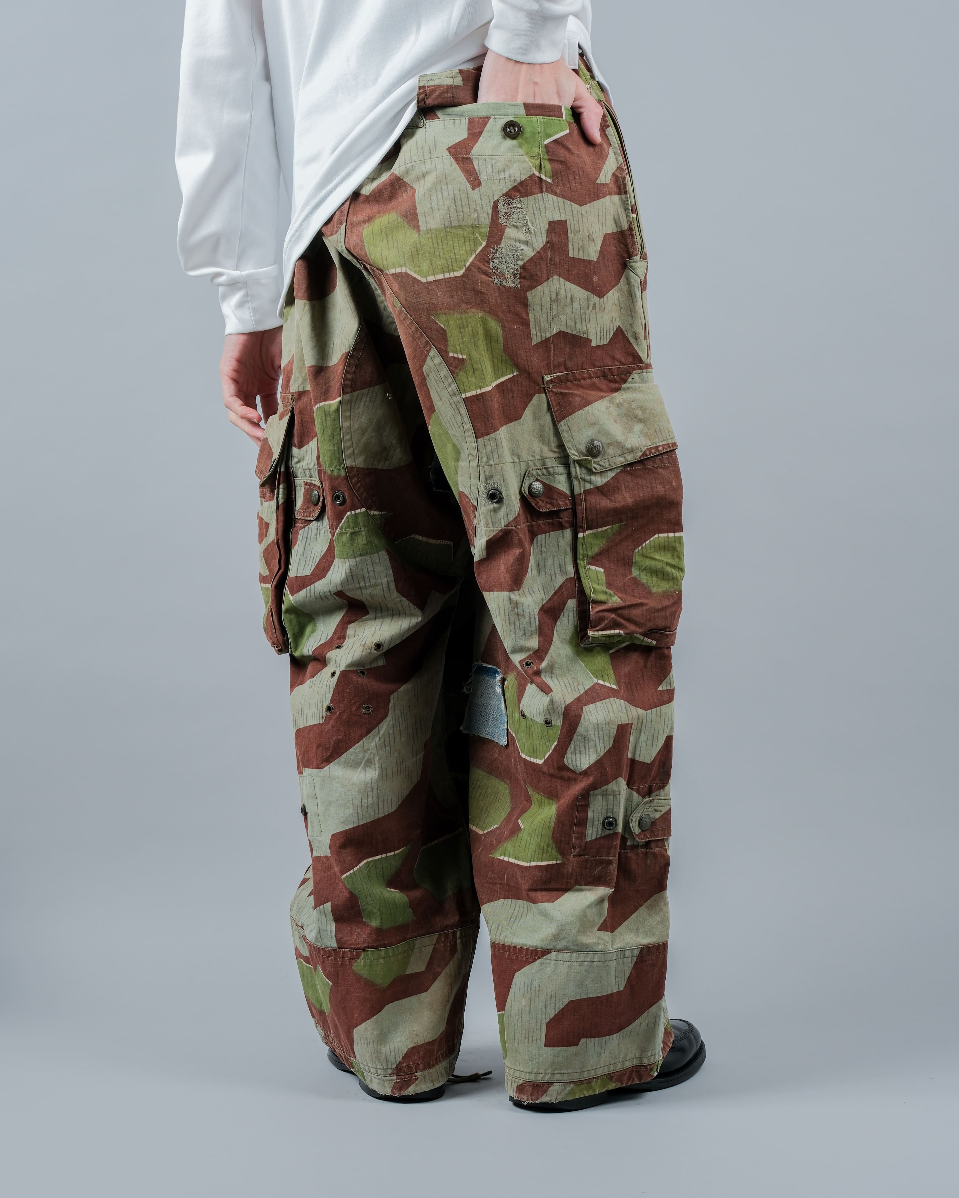 [~50's] German Army Splinter Camouflage Paratrooper Trousers Size.170-106 "Bundeswehr"