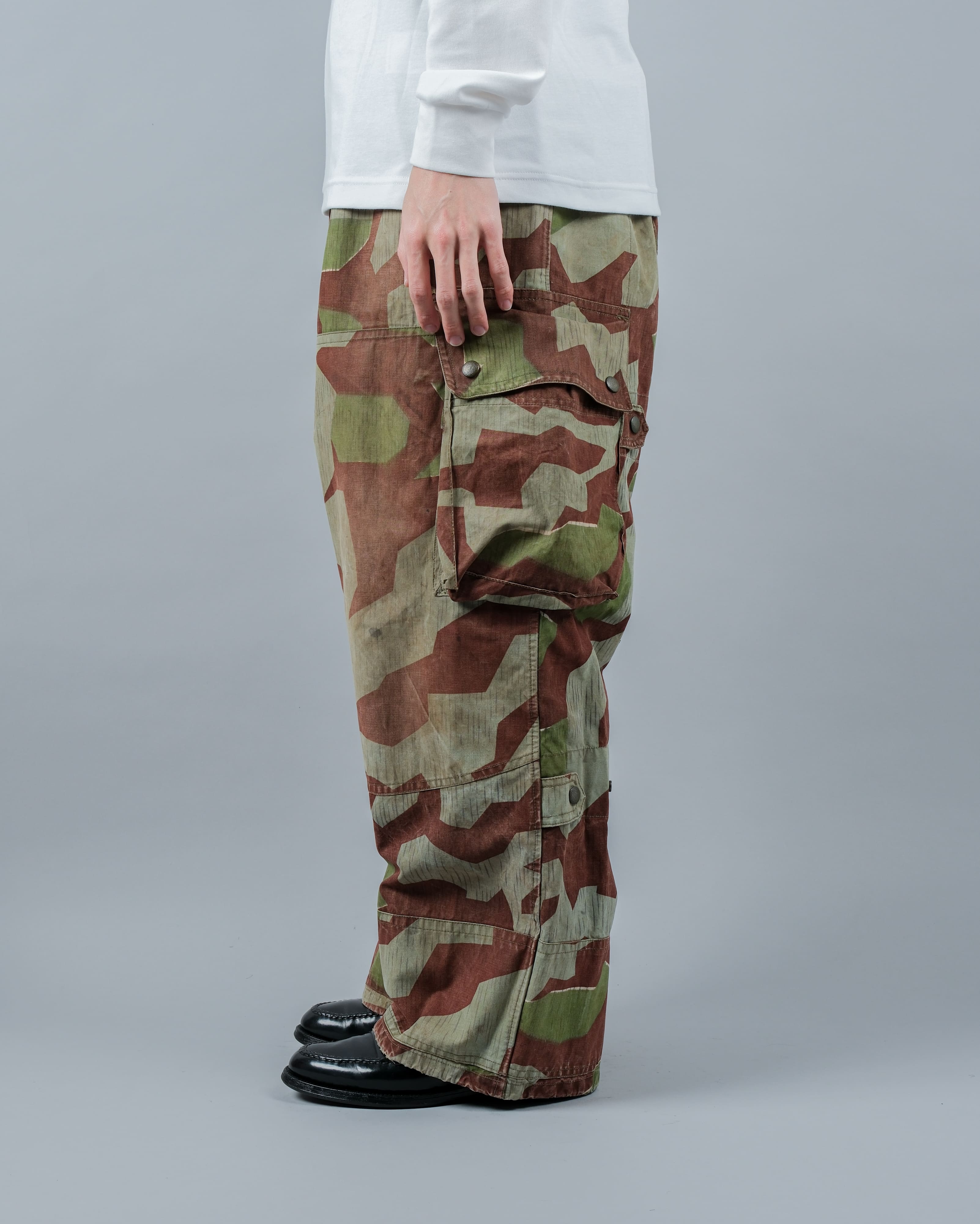 [~50's] German Army Splinter Camouflage Paratrooper Trousers Size.170-106 "Bundeswehr"