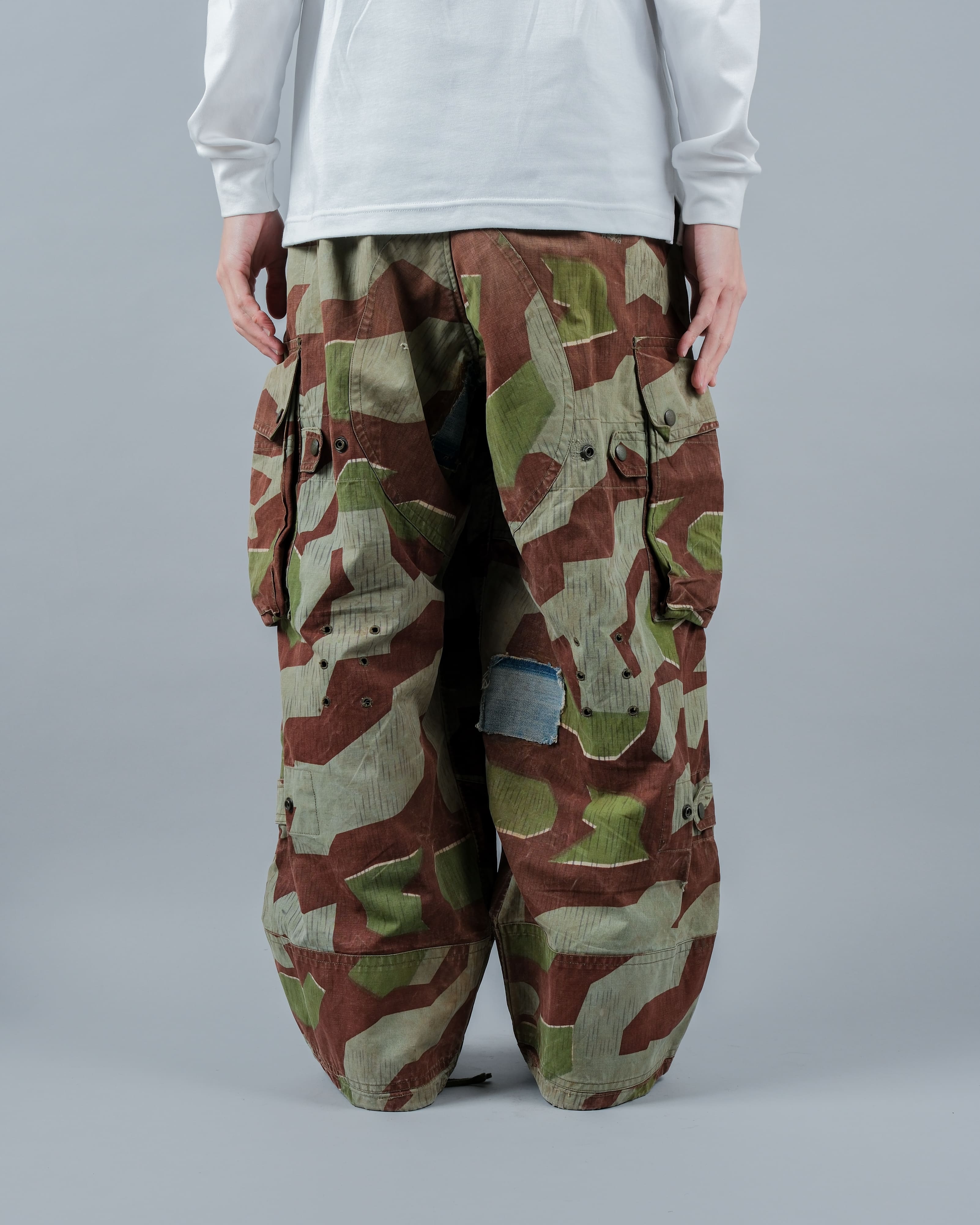 【~50's】German Army Splinter Camouflage Paratrooper Trousers Size.170-106 "Bundeswehr"