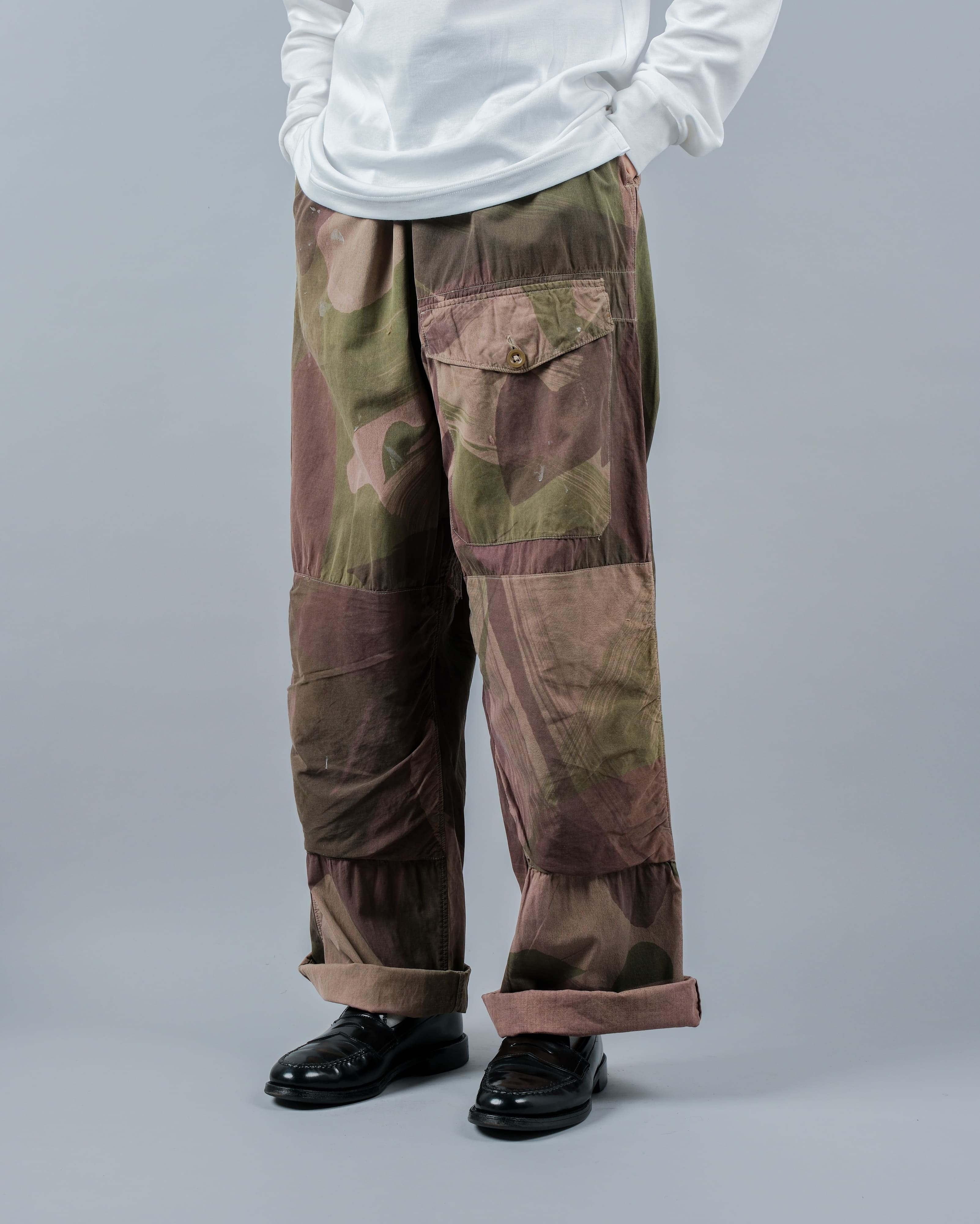 [~40's] WW II British Army Camouflage Windproof Trousers "SAS"