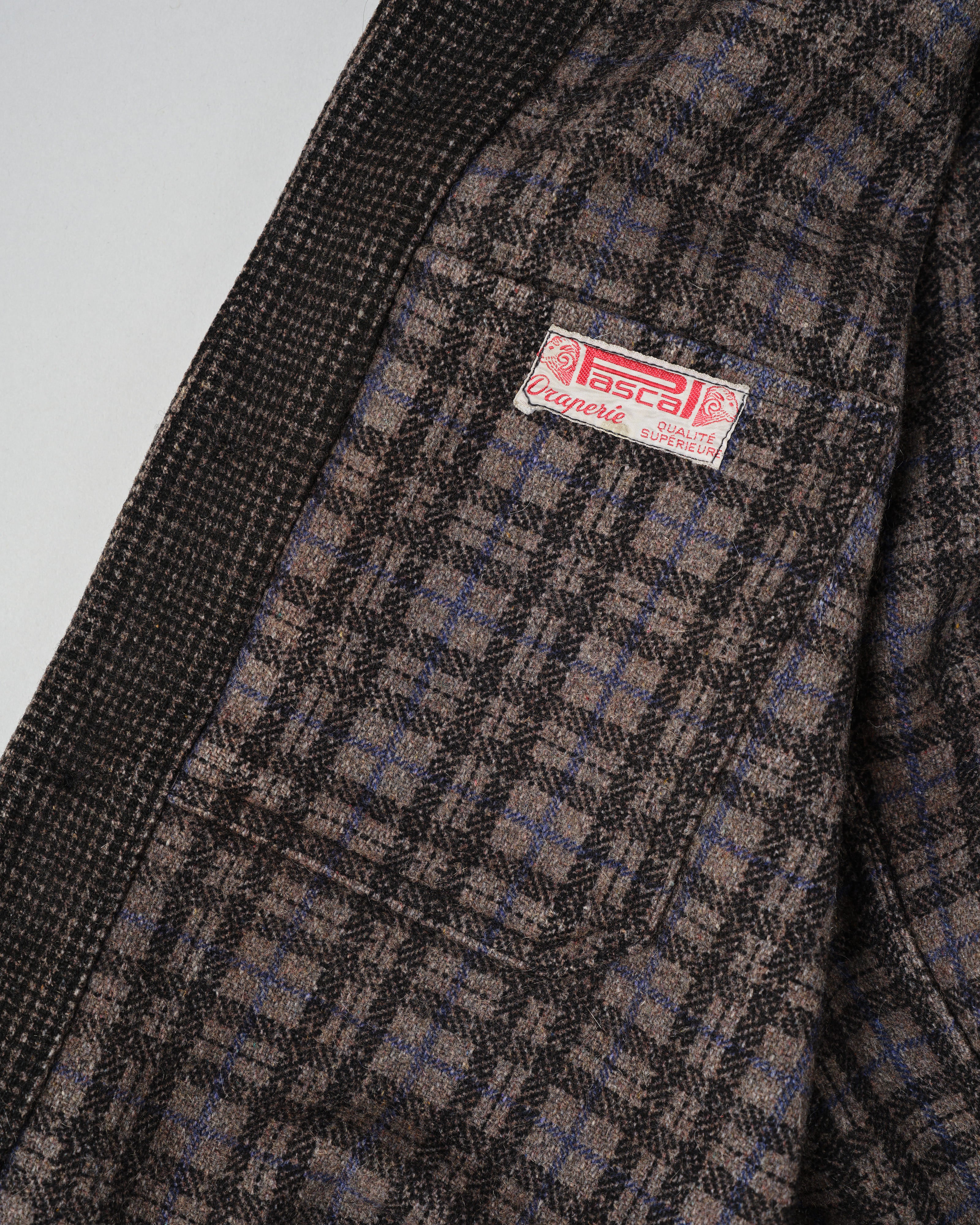 [~50’s] French Vintage Wool Plaid Work Jacket "Pascal"