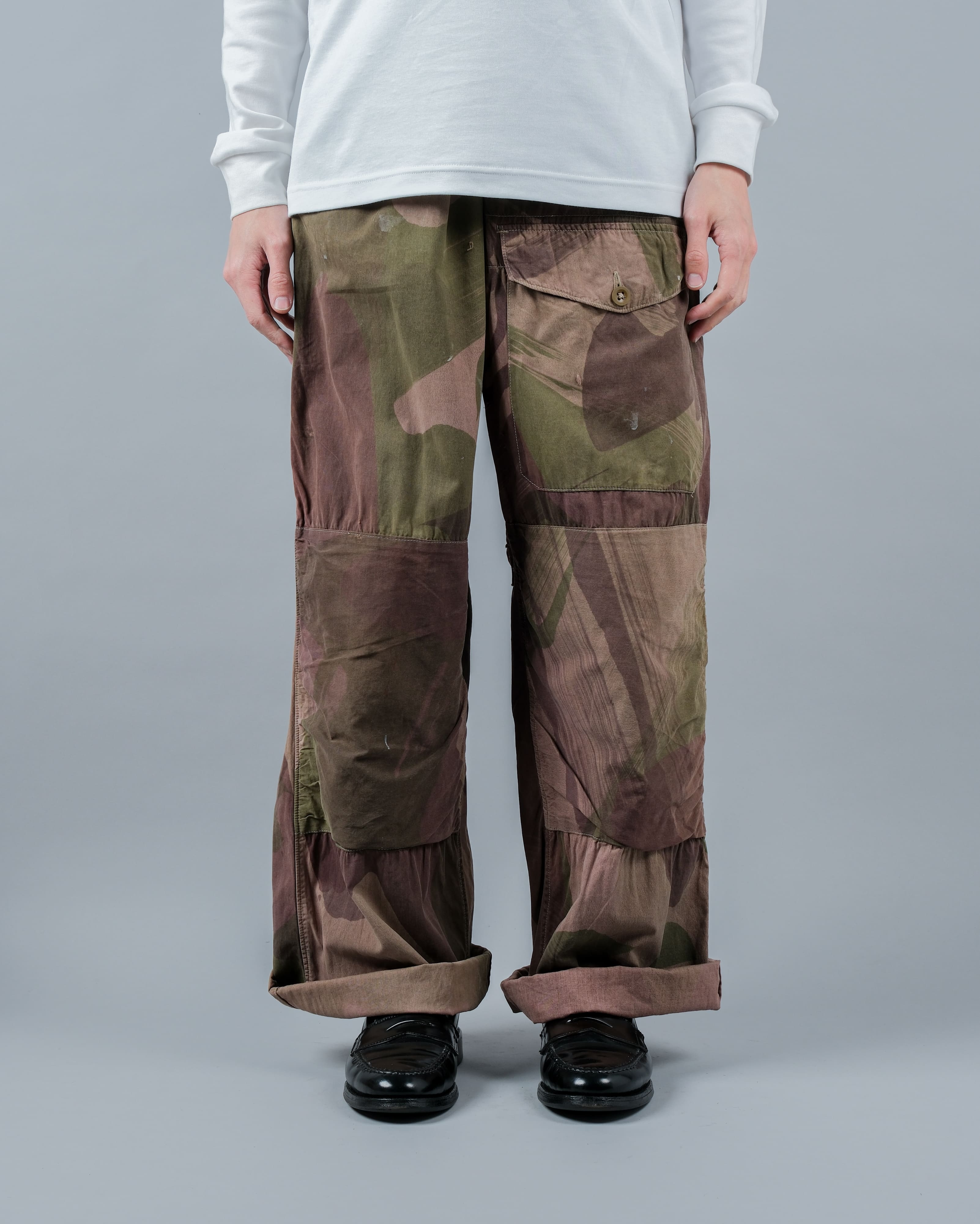 [~40's] WW II British Army Camouflage Windproof Trousers "SAS"