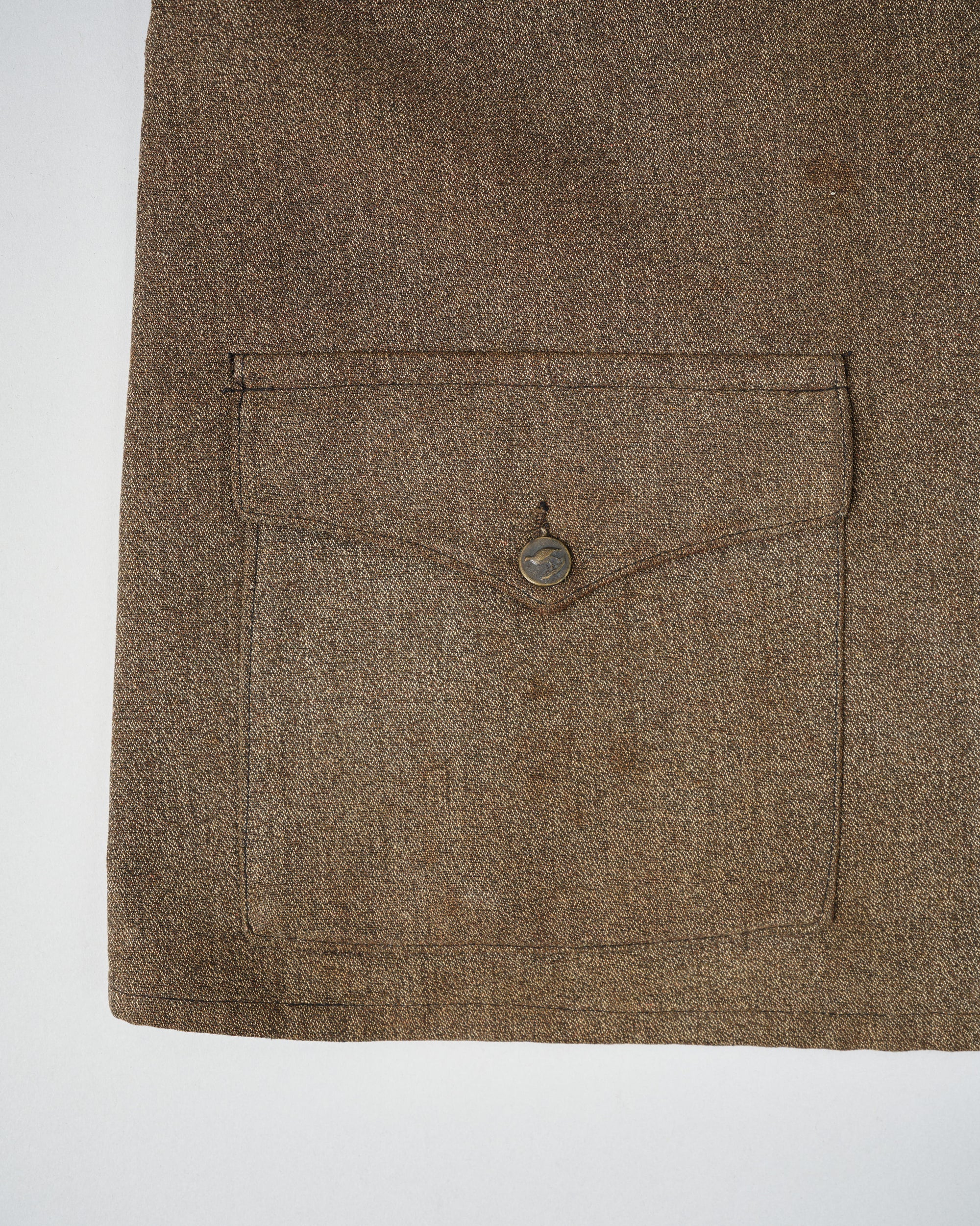 ［~30’s］French Vintage Brown Chambray Hunting Jacket