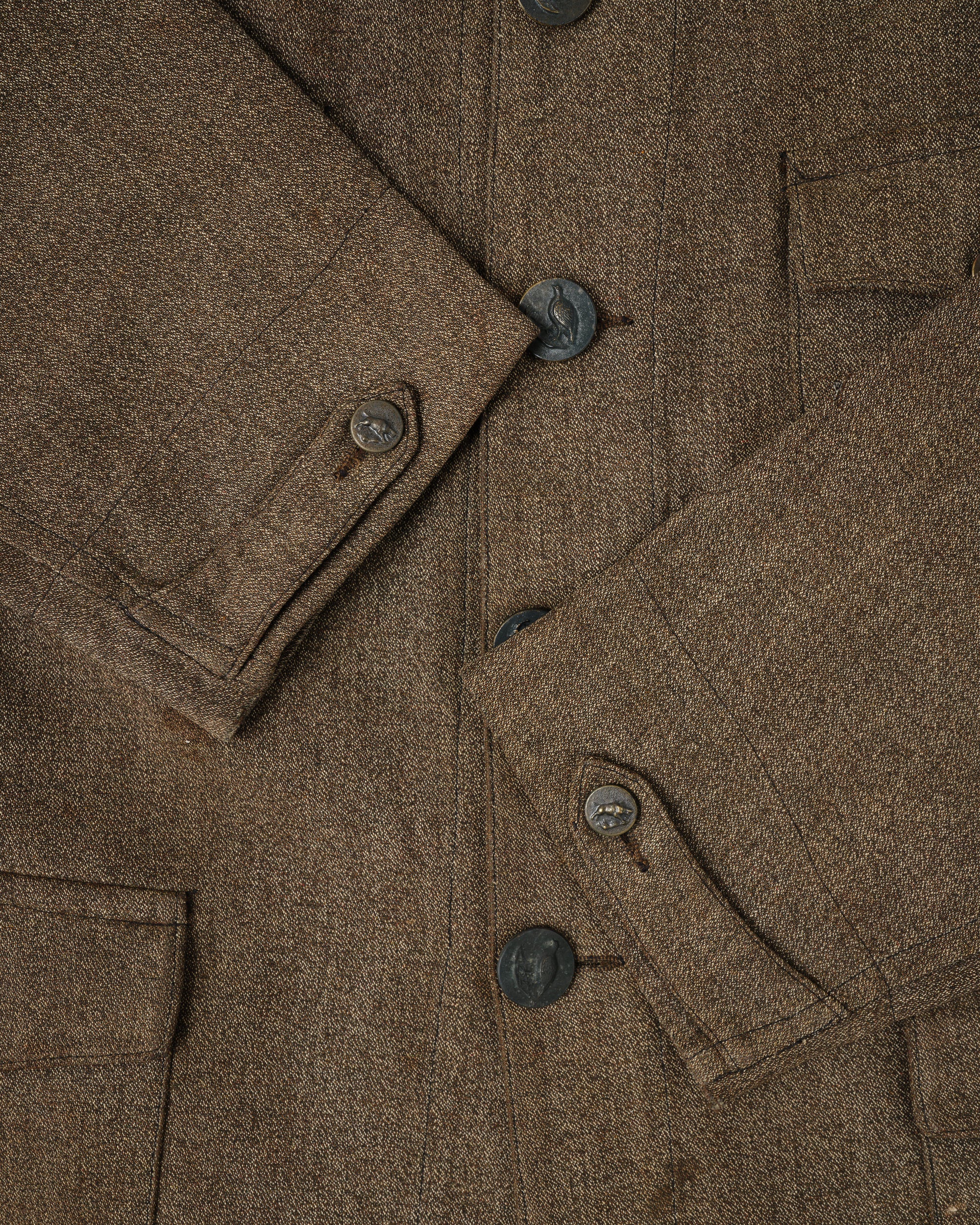 ［~30’s］French Vintage Brown Chambray Hunting Jacket