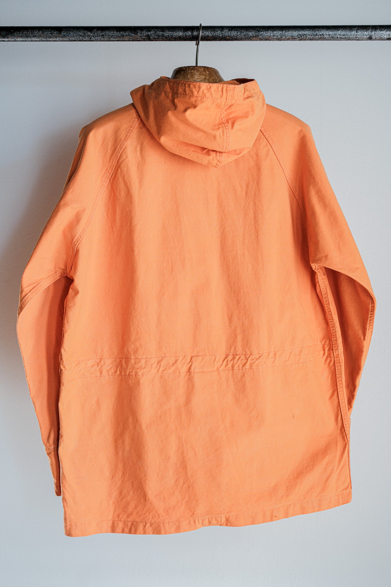 【~60's】British Vintage Orange Cotton Smock Size.MEDIUM "Blacks Of Greenock"