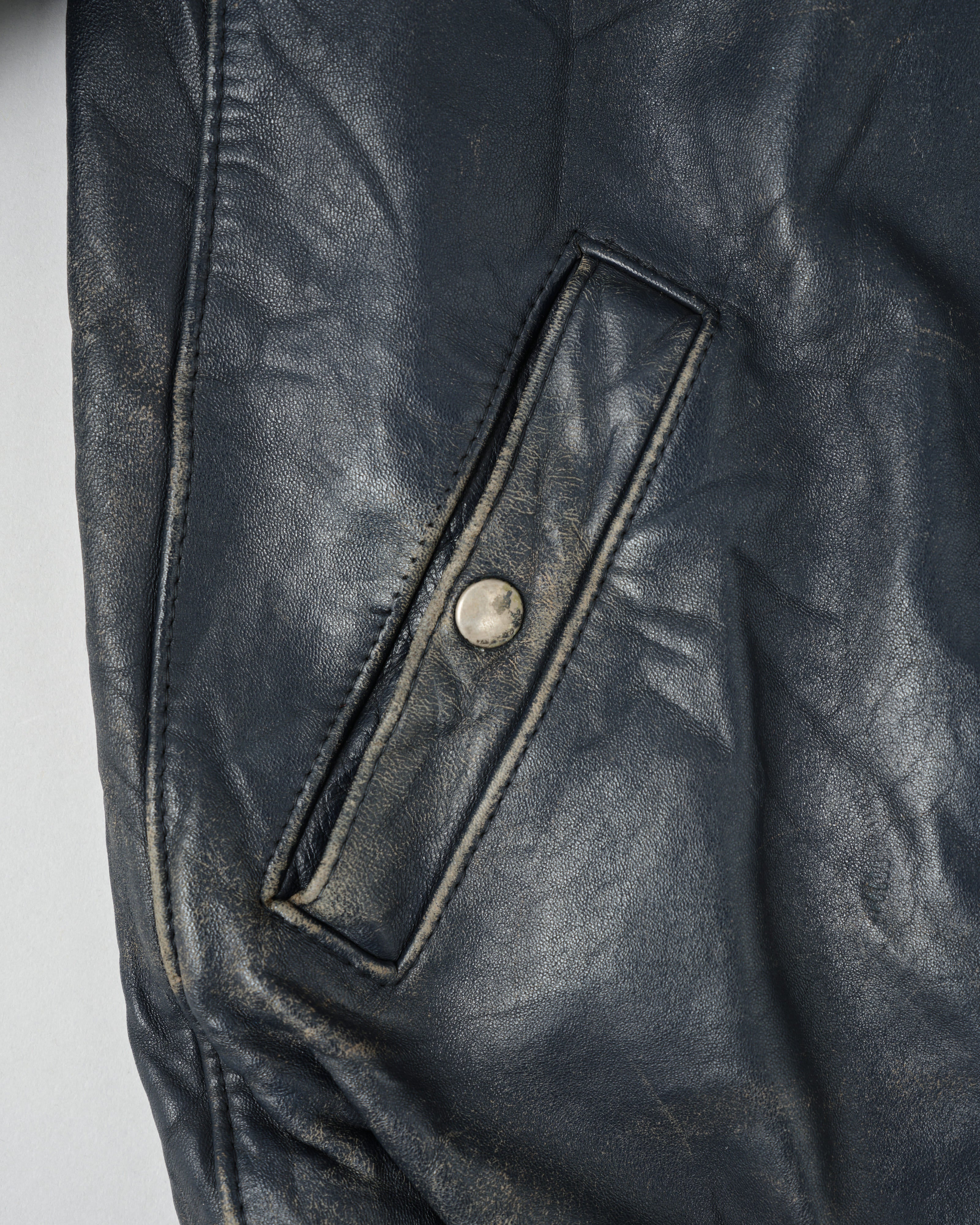 【~80's】French Air Force Pilot Leather Jacket "Civilian Type"