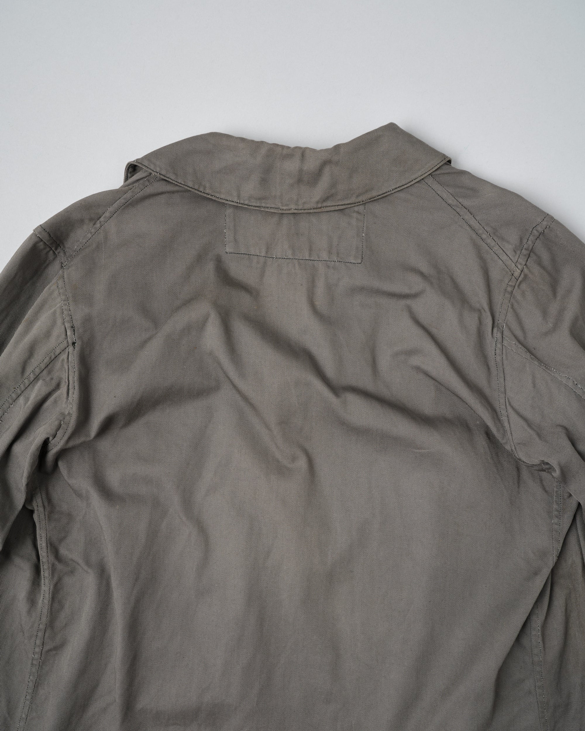 ［~30's］French Navy Gray Cotton Twill Sailor Work Smock "Overdyed" "Marine Nationale"