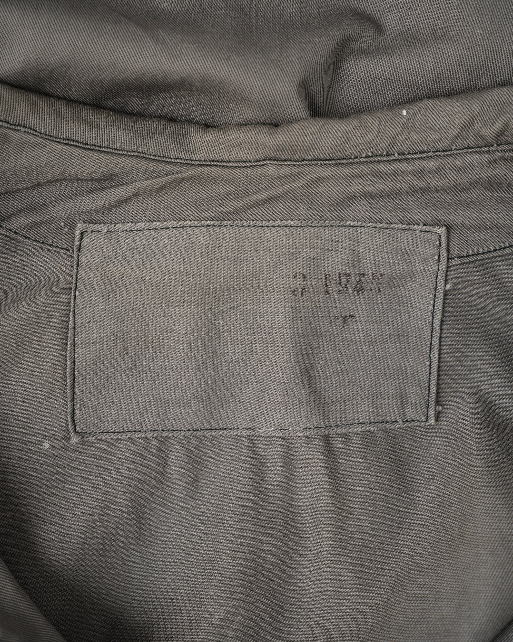 ［~30's］French Navy Gray Cotton Twill Sailor Work Smock "Overdyed" "Marine Nationale"