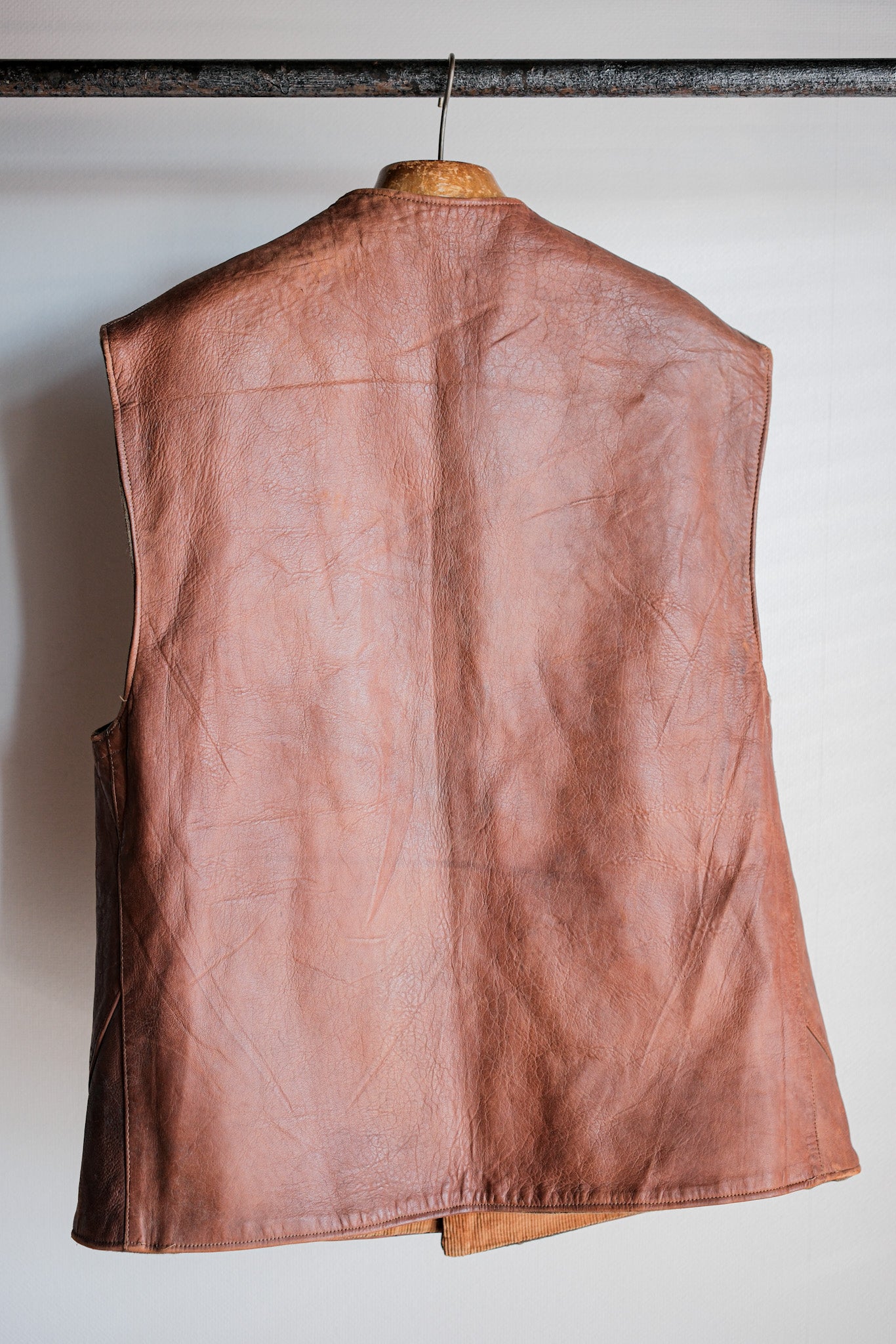 【~40's】British Army Jerkin Leather Vest "Modified"